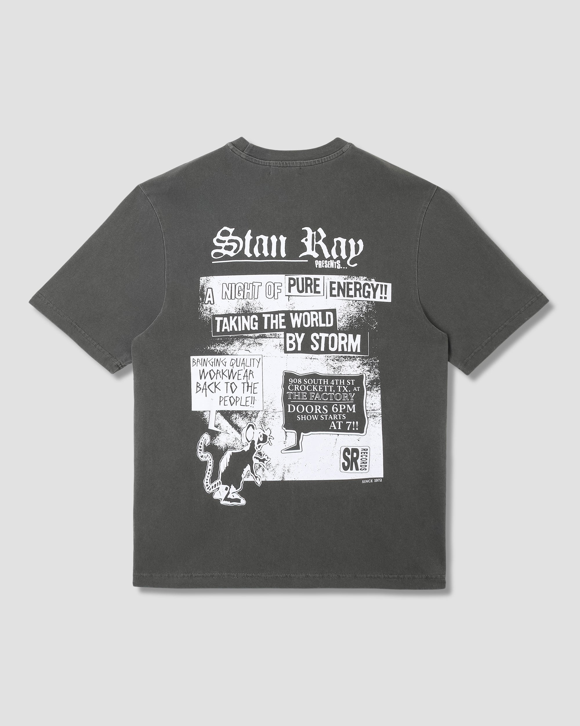 stan-ray-hardcore-tee-washed-black-logo-220gsm image 2