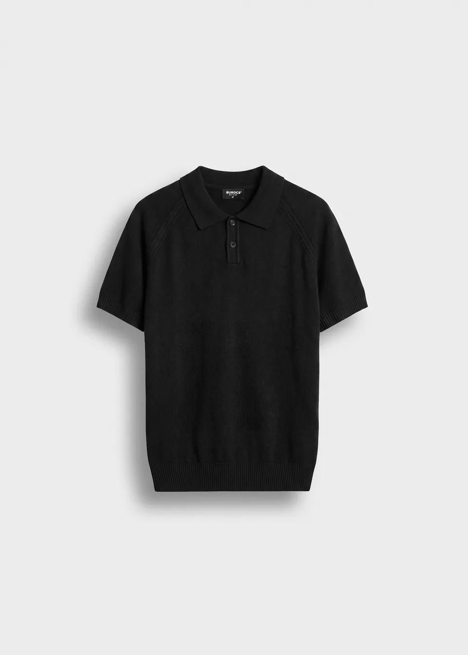 burocs-t-shirts-fine-knit-polo-t-shirt-schwarz image 1