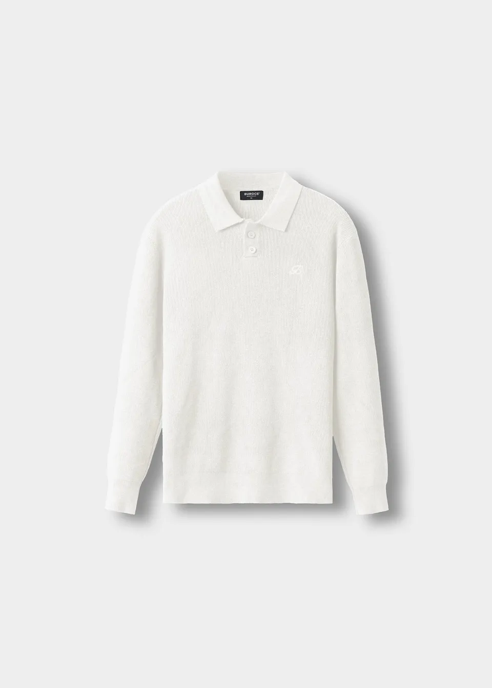burocs-knitwear-heavy-polo-knit-sweater-pullover-creme image 1
