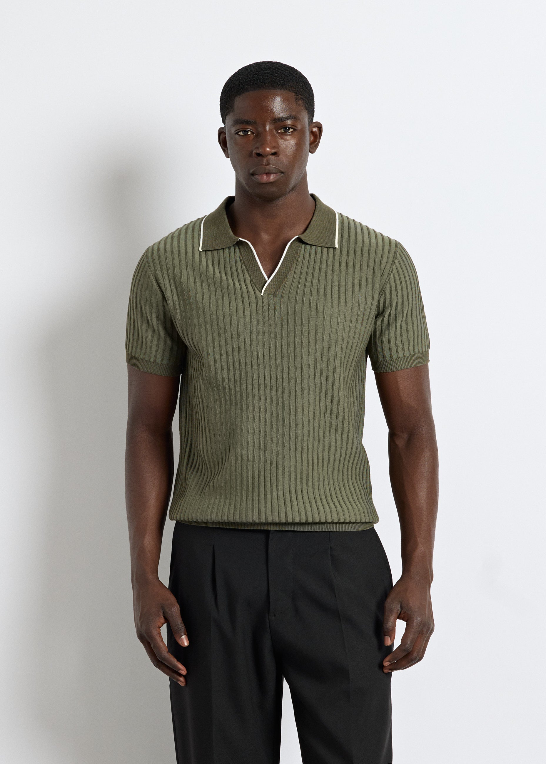 burocs-polo-t-shirt-9537-strickpolo-khaki-regular image 4