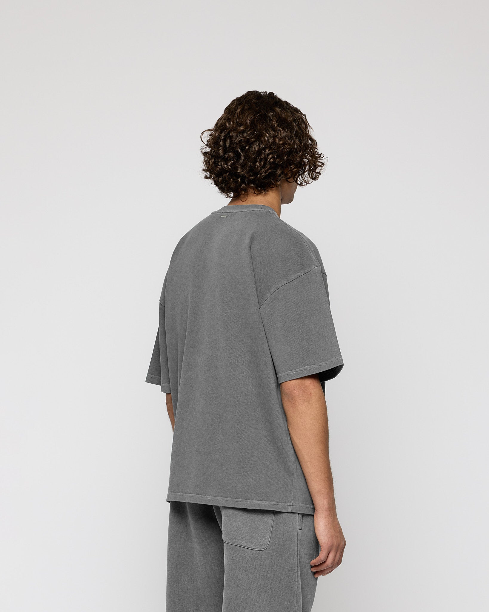 eightyfive-signature-oversized-t-shirt-herren-stone-grey-baumwolle image 4