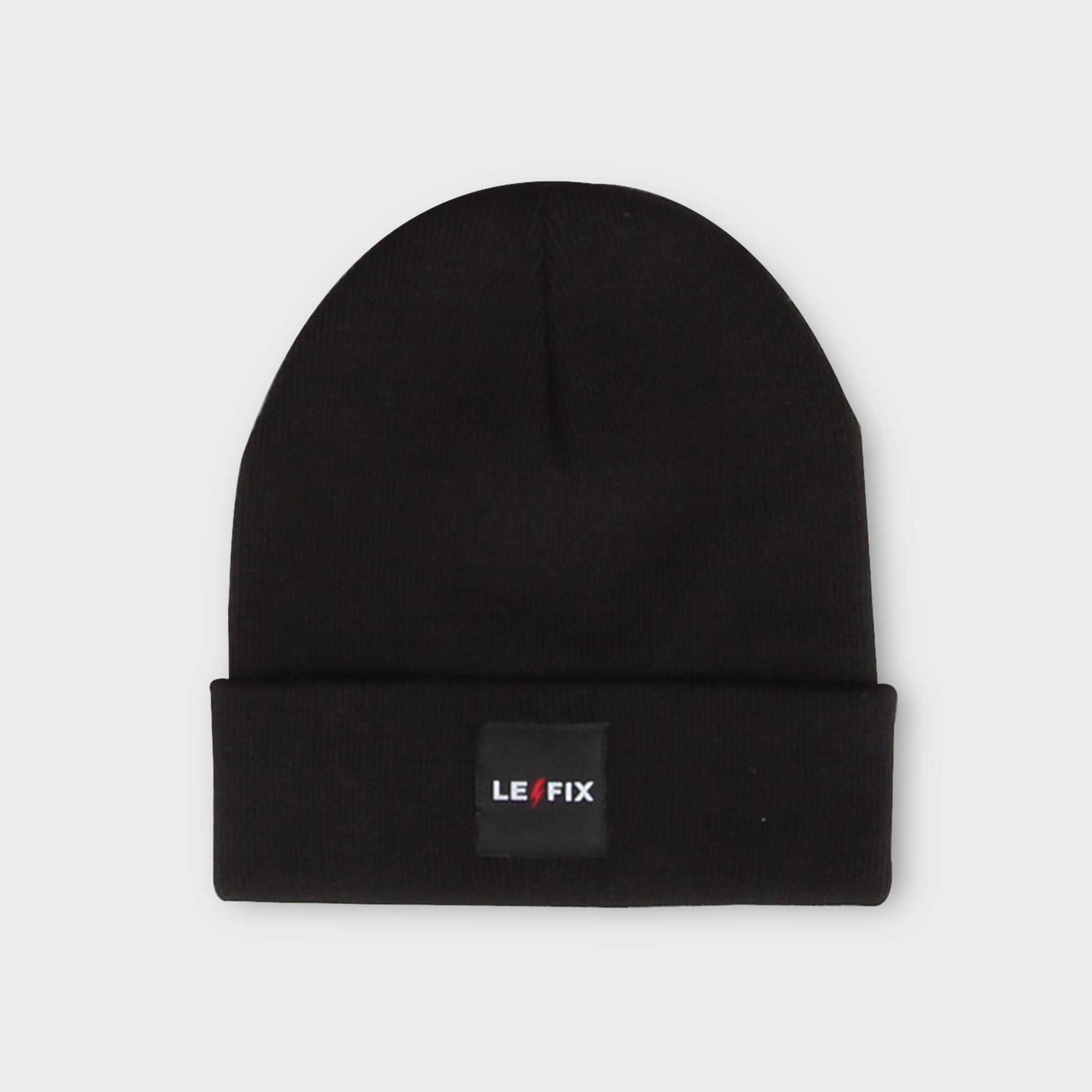 le-fix-tall-lightning-hue-beanie-schwarz-lange-strickm-tze image 1