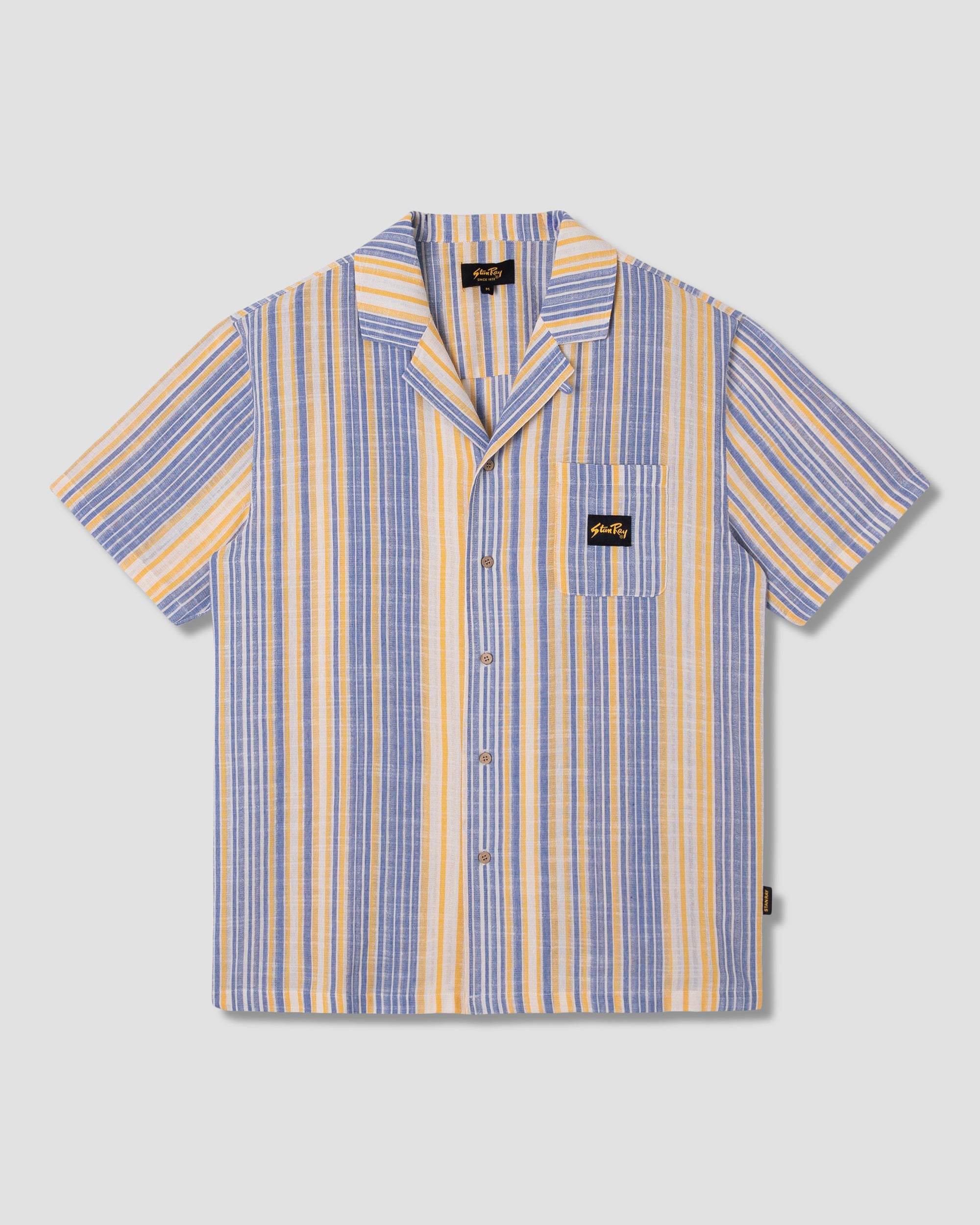 stan-ray-tour-shirt-kurzarmhemd-blue-yellow-stripe image 1