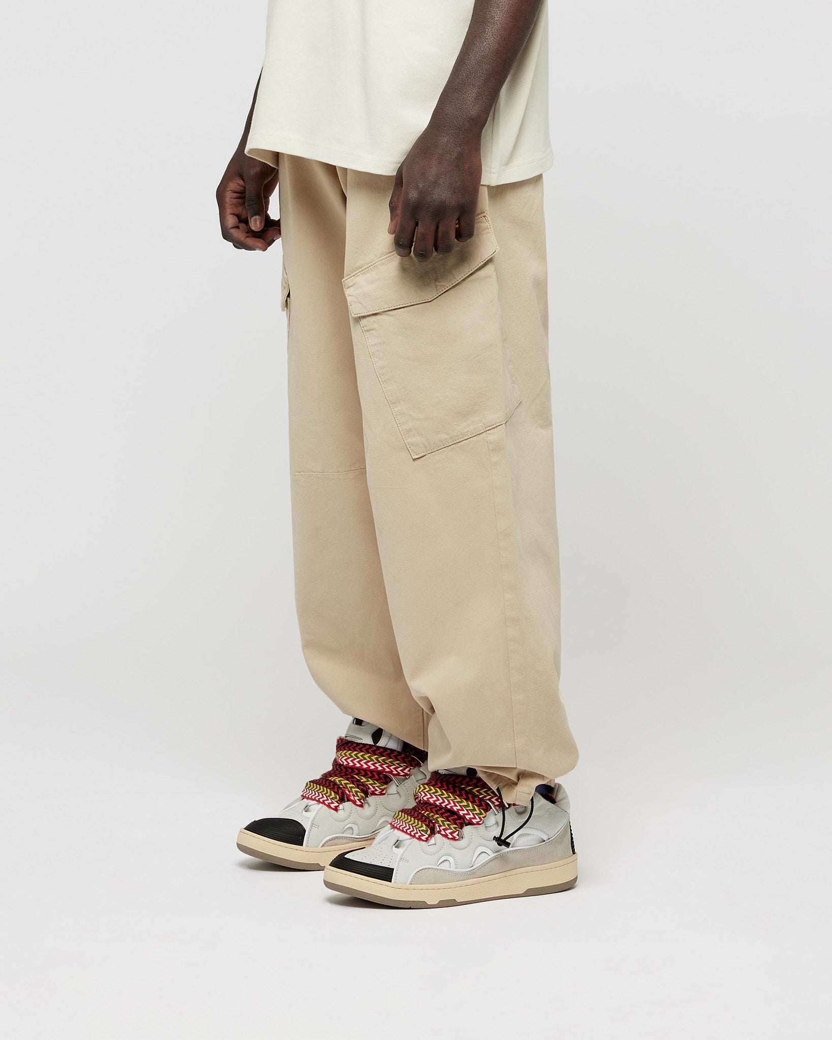 eightyfive-bottoms-wide-parachute-pants-v2-cargohose-beige-wide-fit image 8