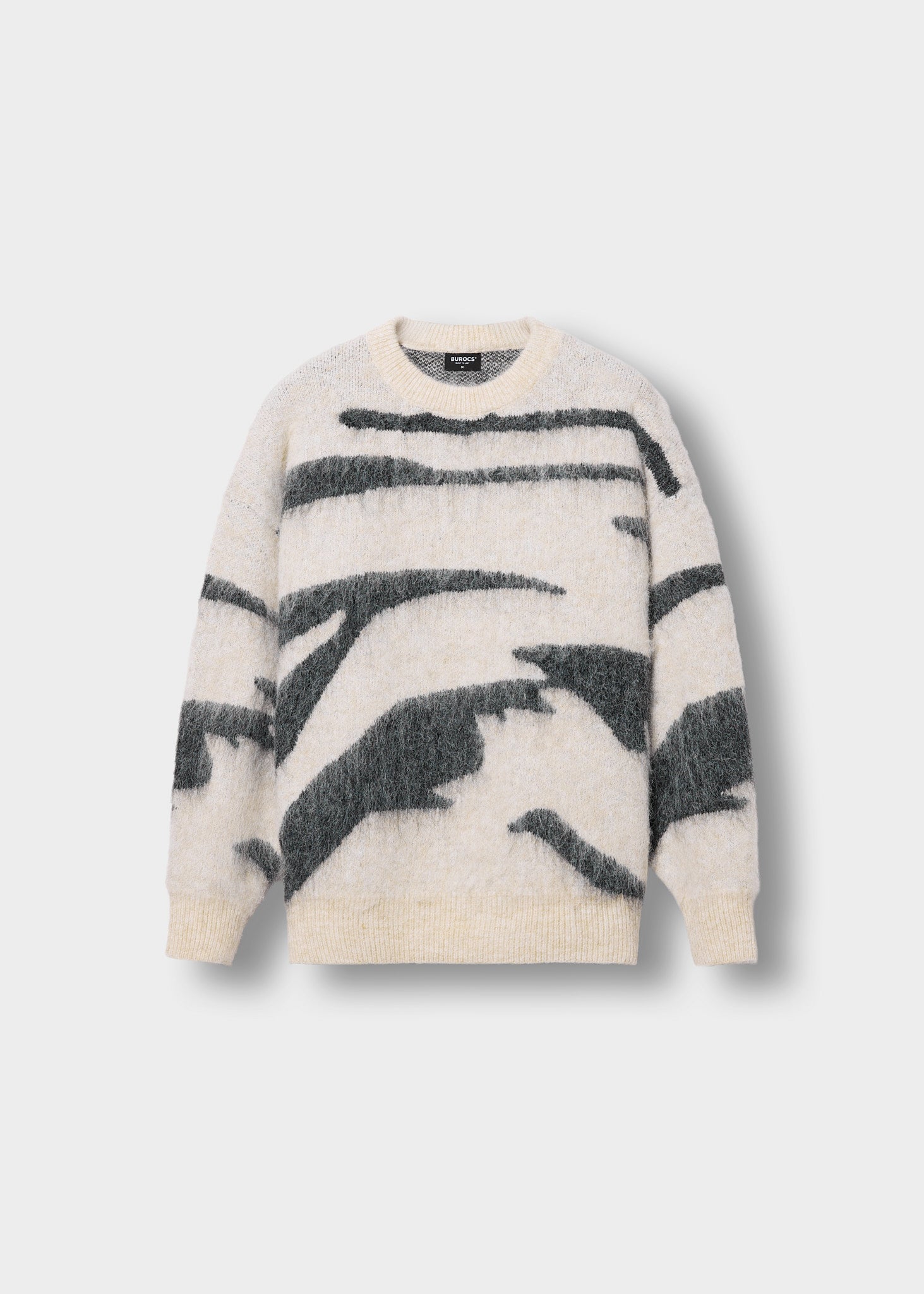 burocs-hairy-monochrome-knit-sweater-off-white image 1