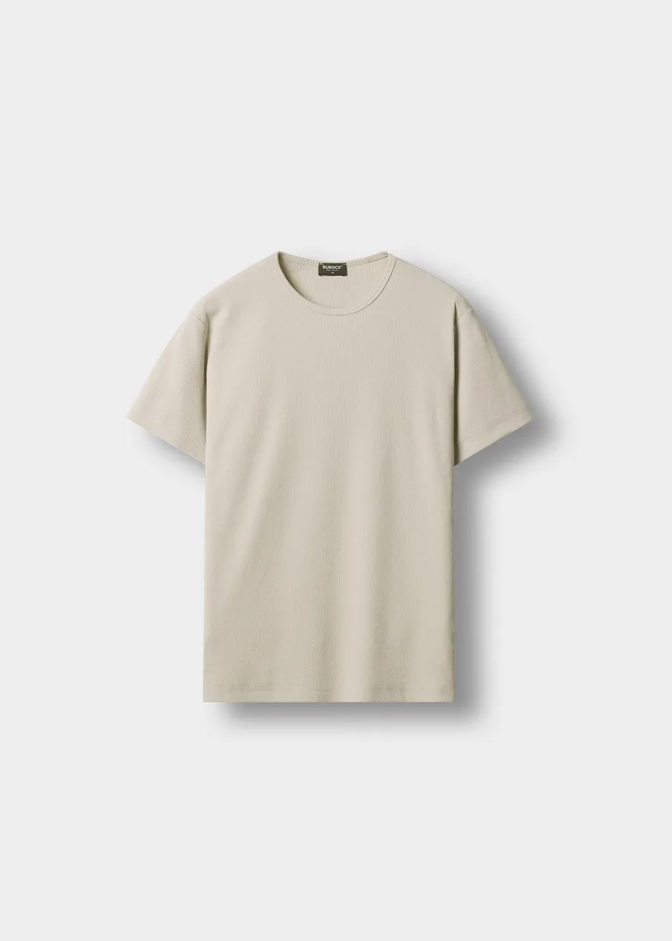 burocs-rib-t-shirt-stone-grey-slim-fit-rippenmuster image 1