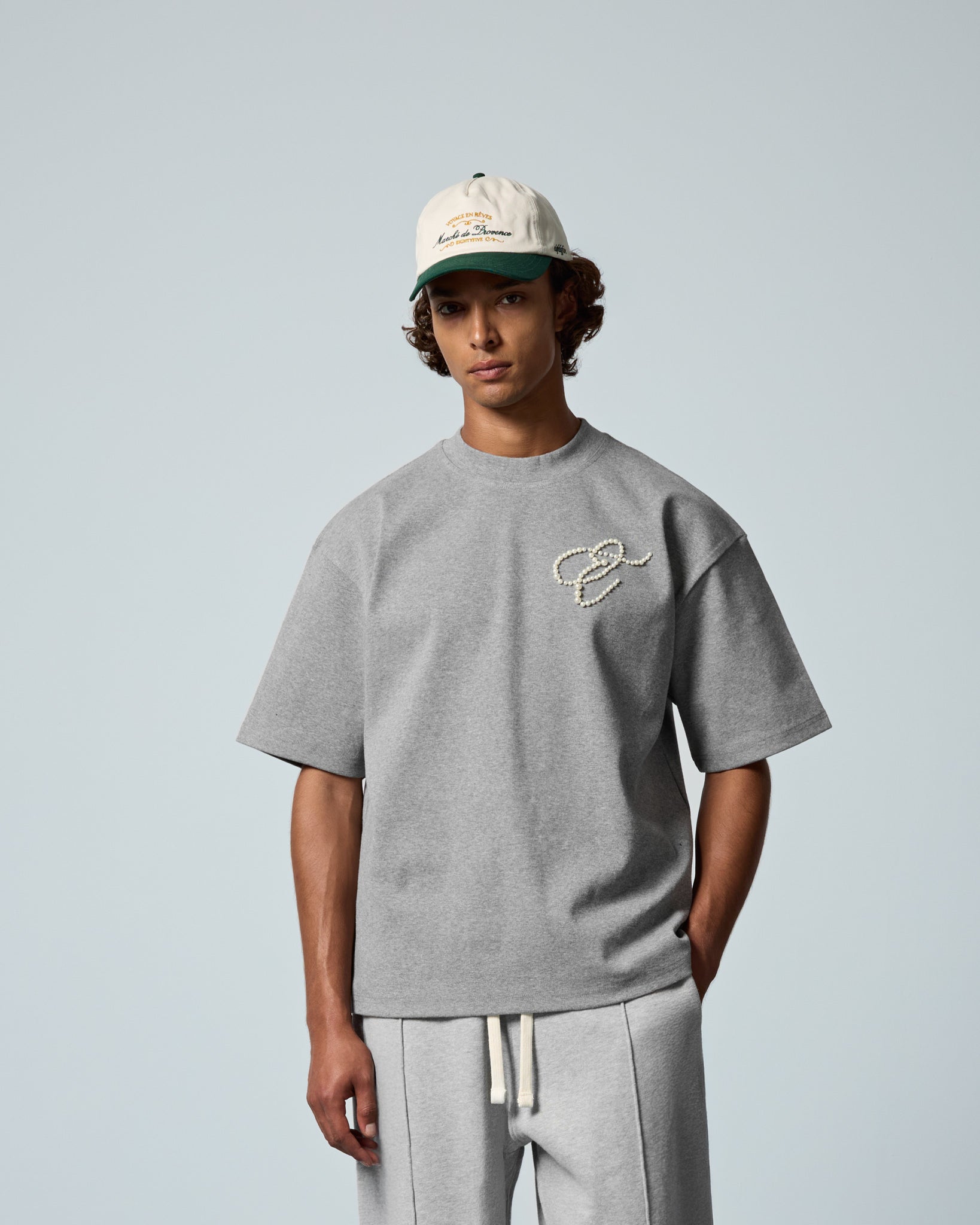 eightyfive-interlock-t-shirt-grey-melange-oversized image 3