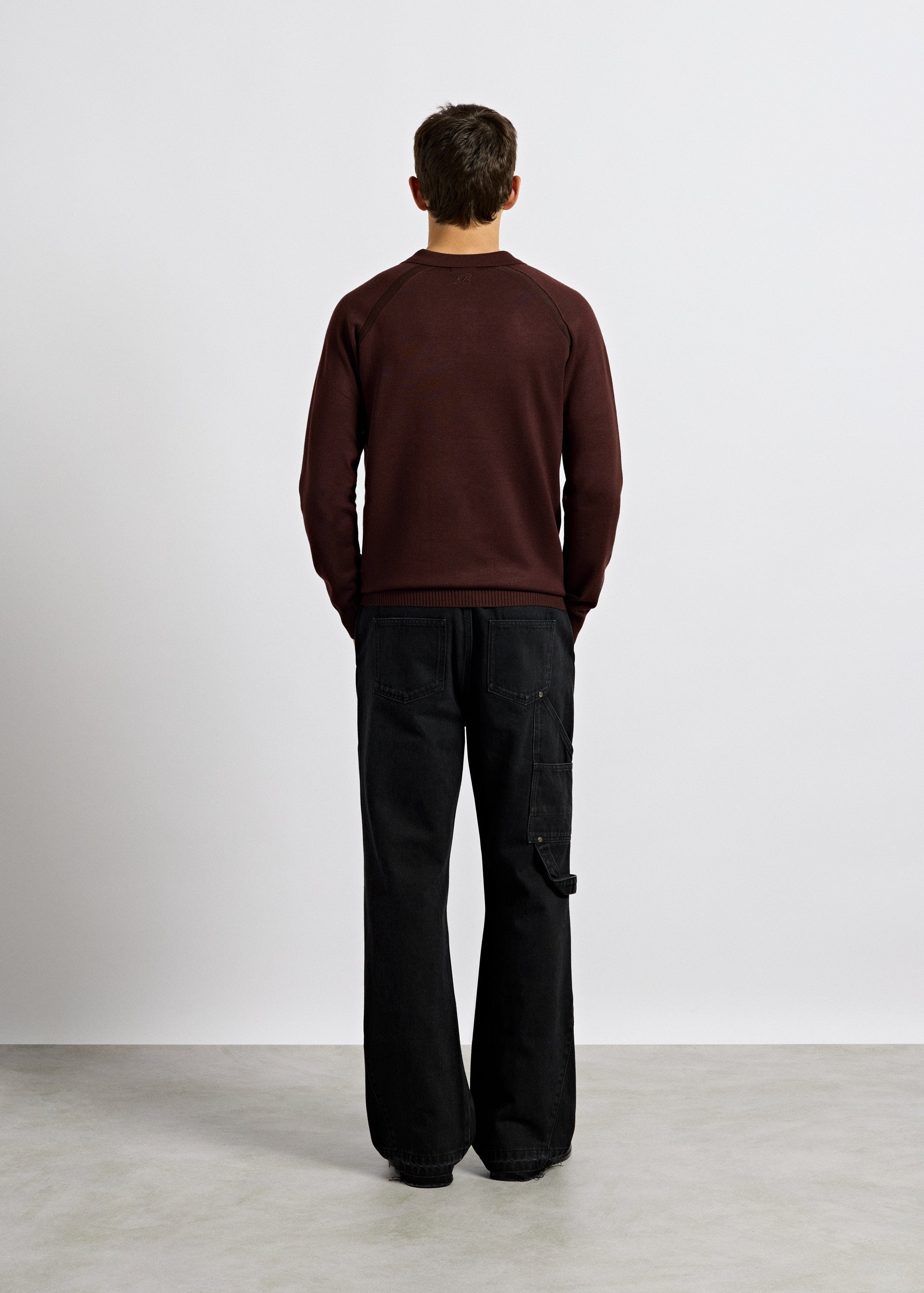 burocs-fine-knit-polo-sweater-strickpolo-dark-chocolate image 5