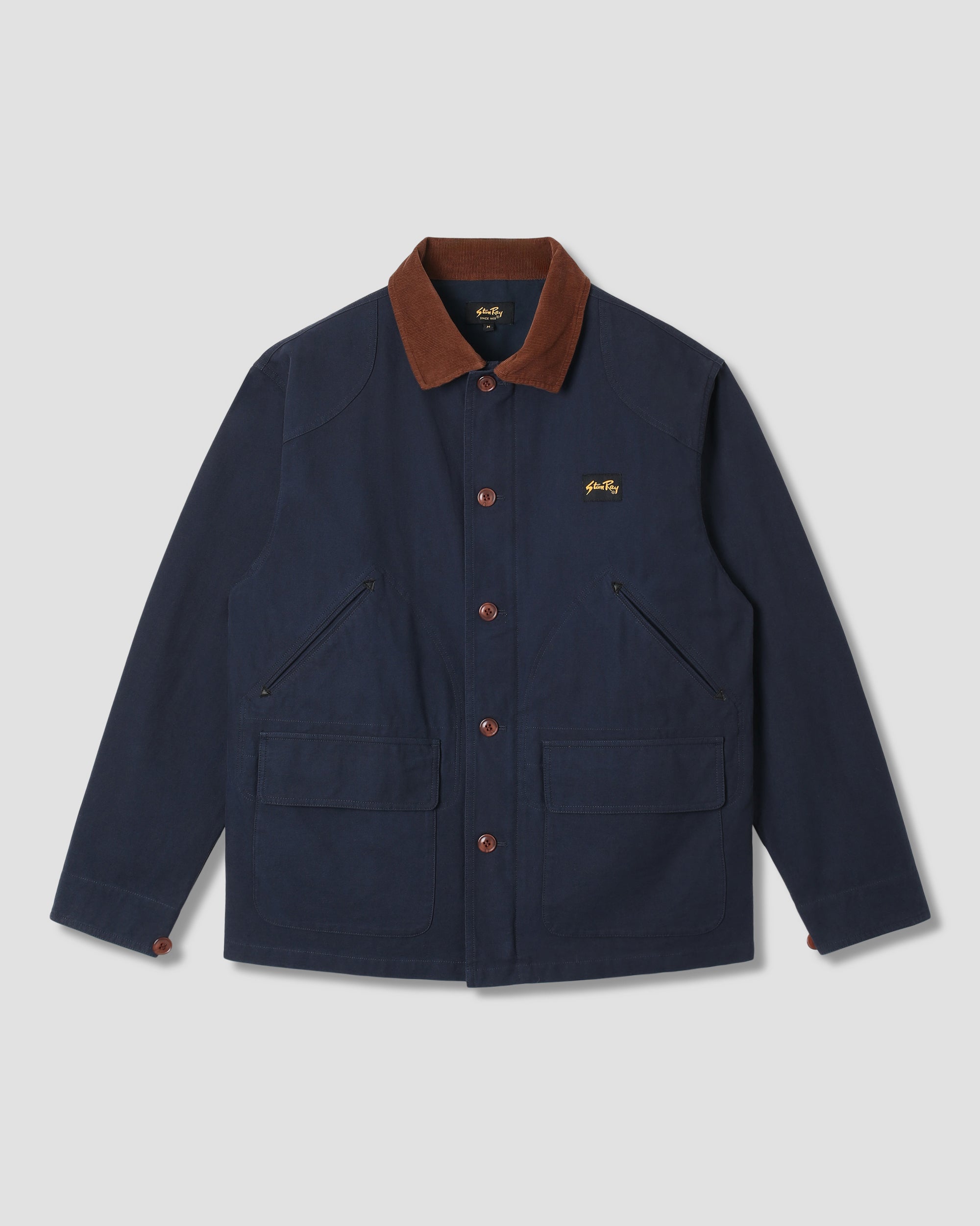 stan-ray-hunters-jacket-jacke-navy-heather-cordkragen image 1