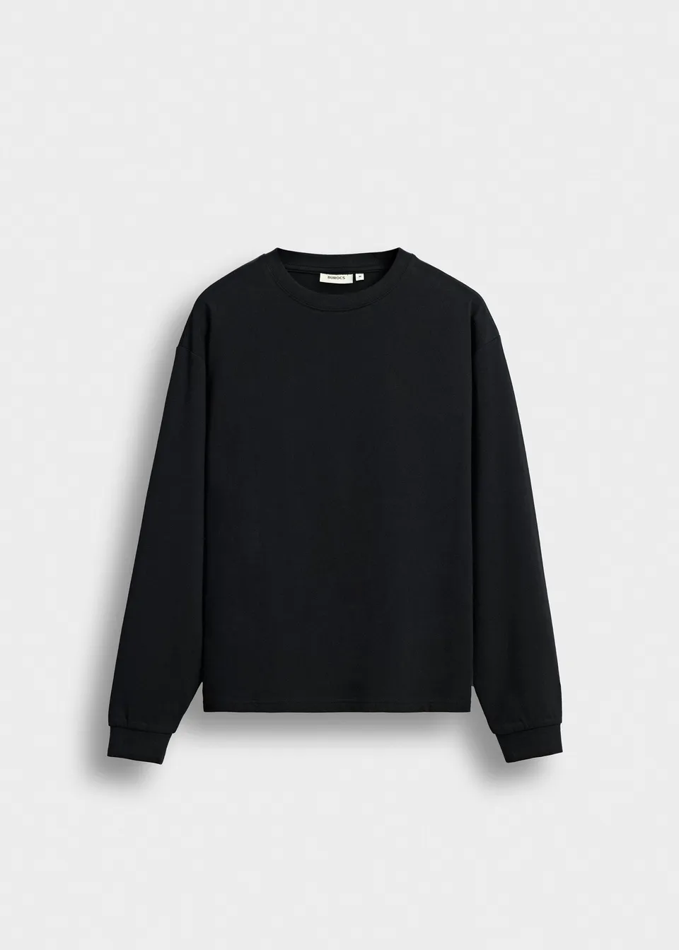 burocs-cuffed-longsleeve-langarmshirt-schwarz-baumwolle image 1