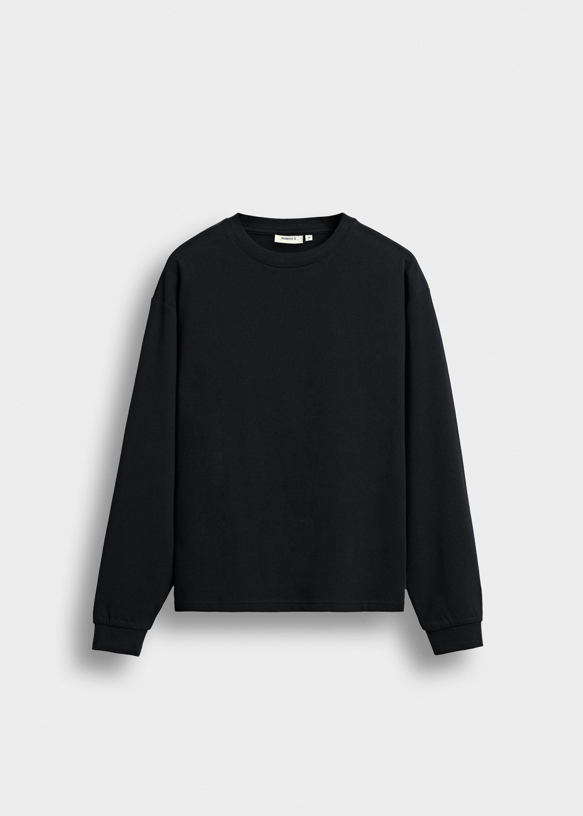 burocs-cuffed-longsleeve-langarmshirt-schwarz-baumwolle image 1
