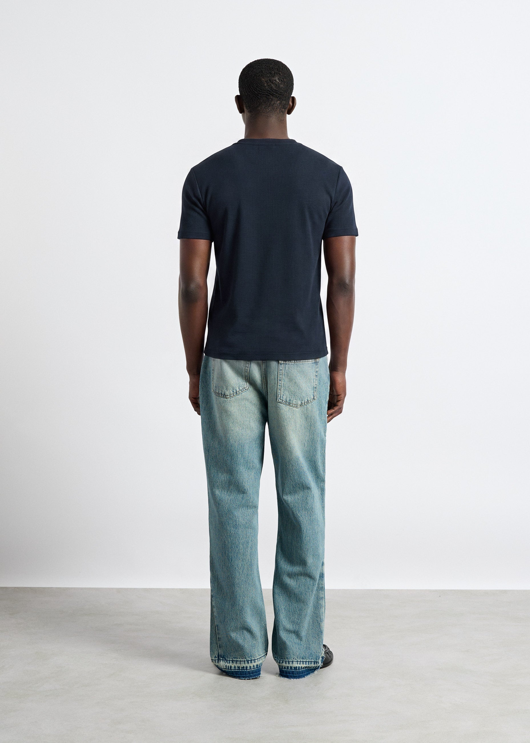 burocs-t-shirts-rib-henley-t-shirt-navy-slim-baumwolle image 6