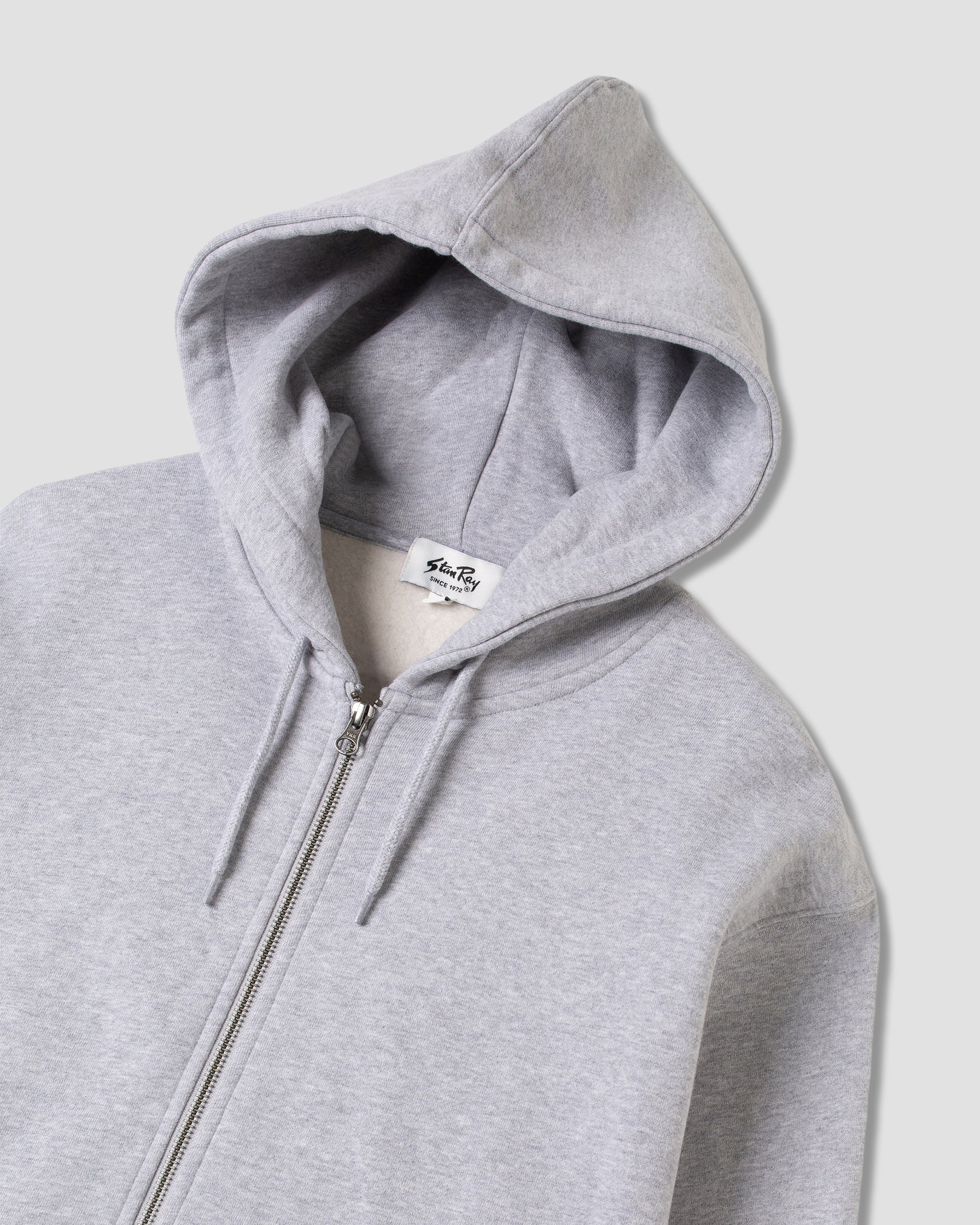 stan-ray-patch-zip-hood-hoodie-grey-marl-baumwolle image 3