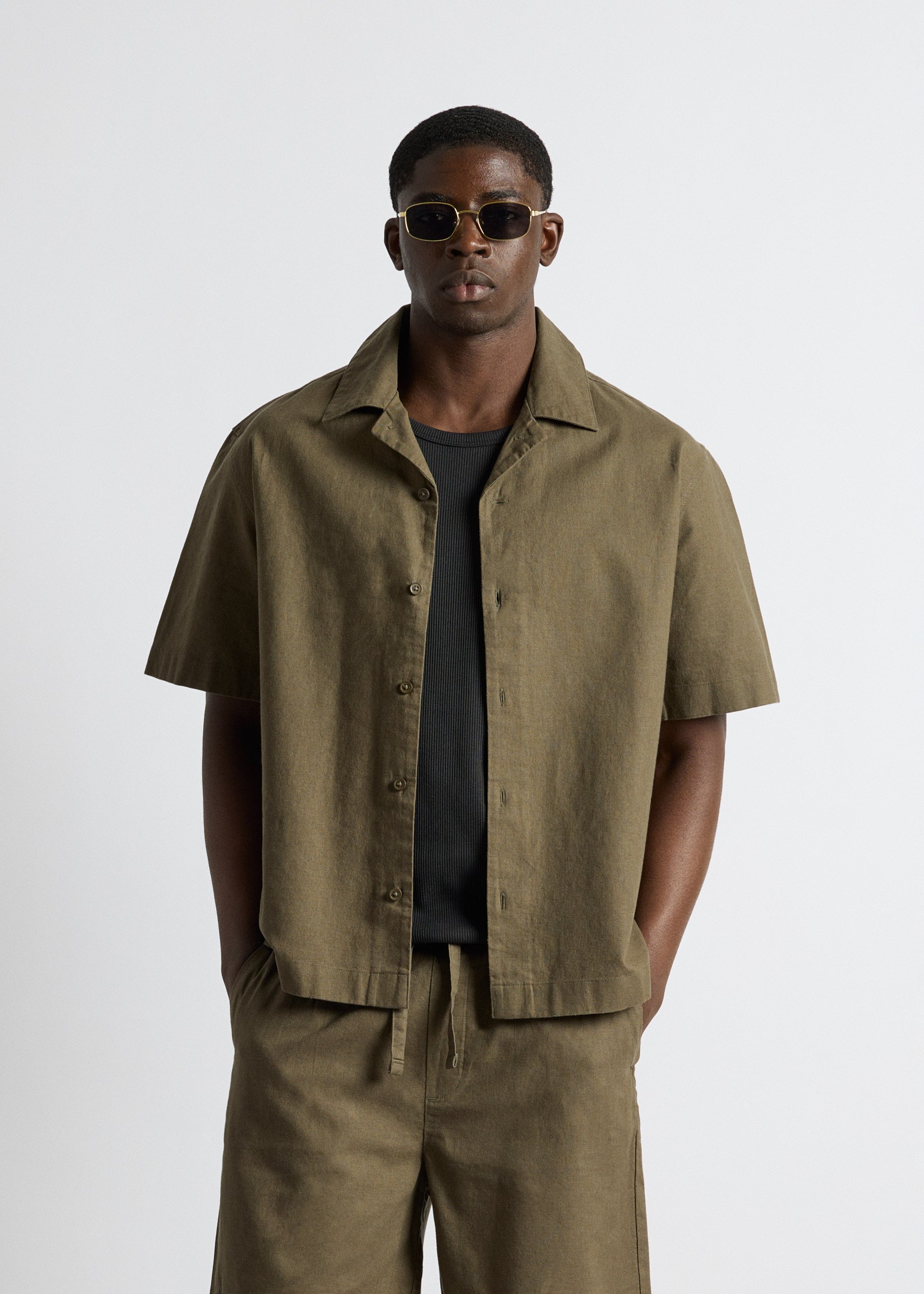 burocs-shirts-linen-blend-short-sleeve-shirt-hemd-khaki-leinen image 4