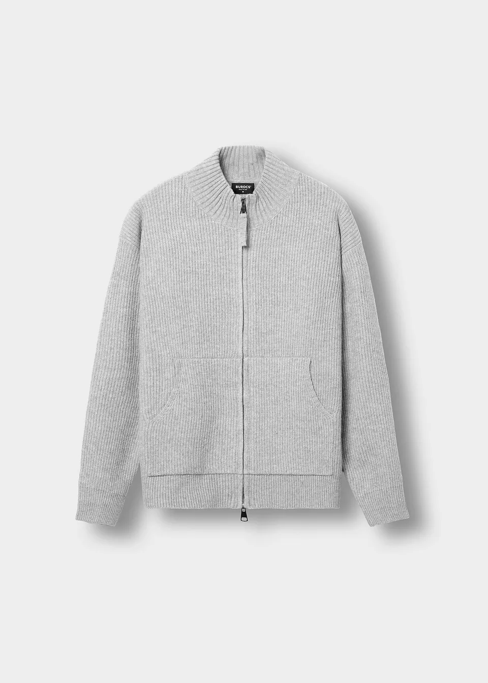 burocs-kangaroo-zip-cardigan-grey-m-mit-taschen image 1