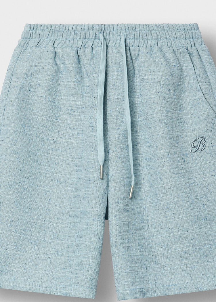 burocs-melange-yarn-shorts-blue-regular-fit-tunnelzug image 3