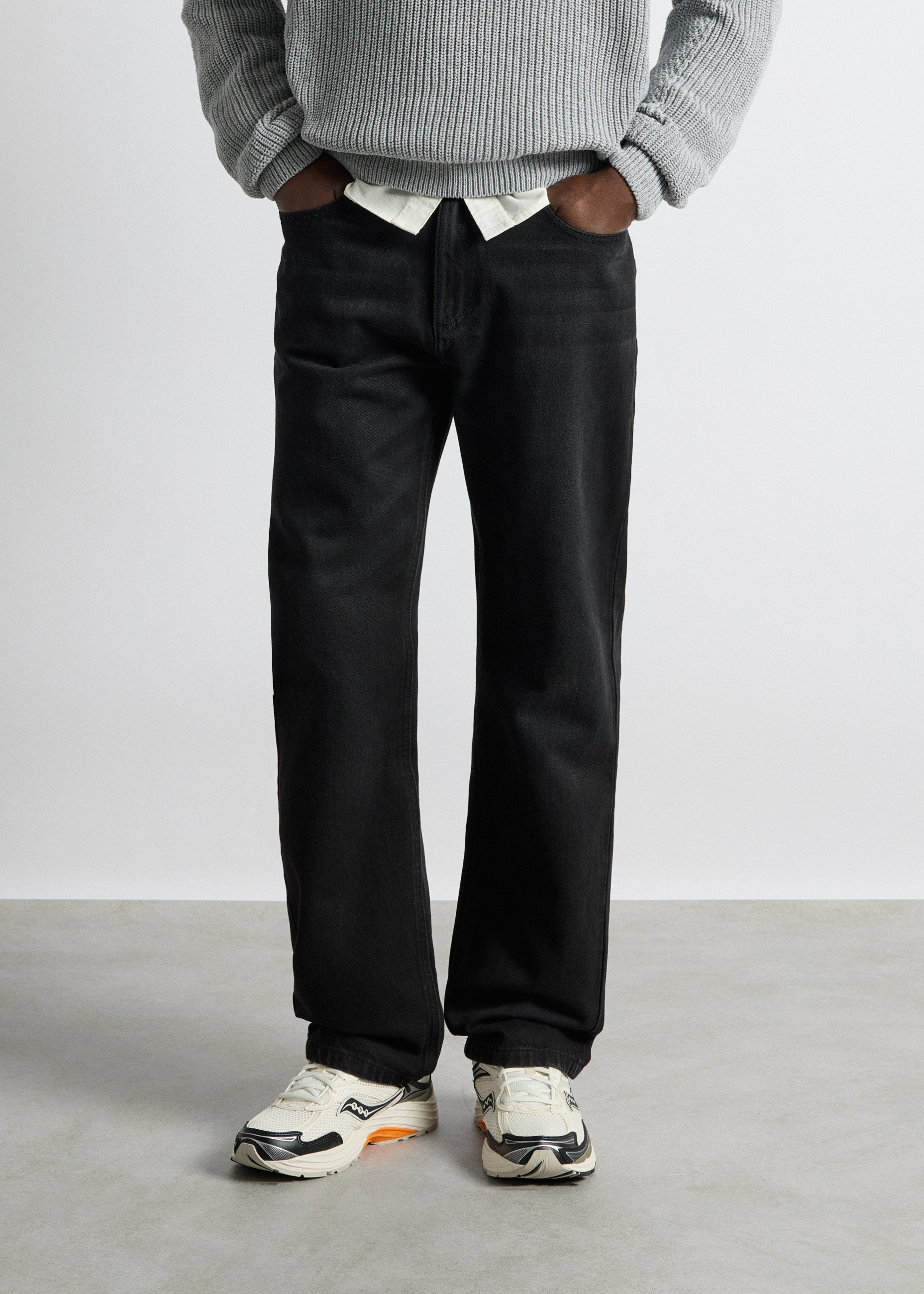 burocs-denim-john-straight-jeans-black-grey-w29-l30-baumwolle image 3