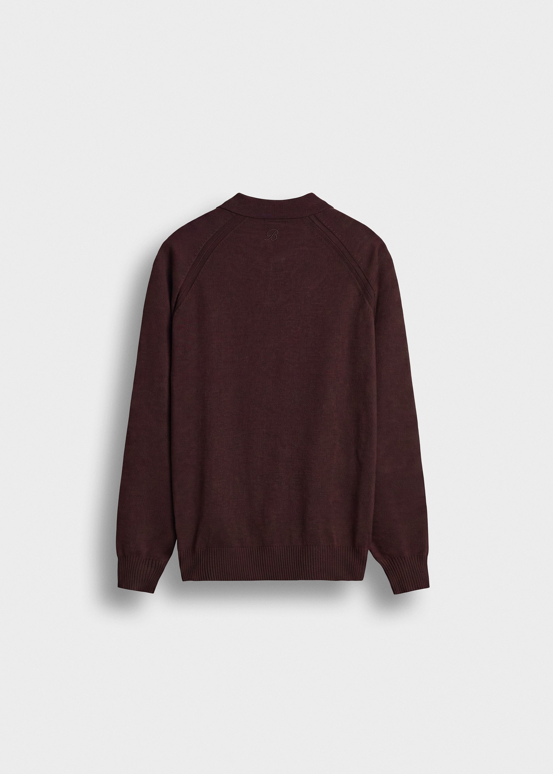 burocs-fine-knit-polo-sweater-strickpolo-dark-chocolate image 2