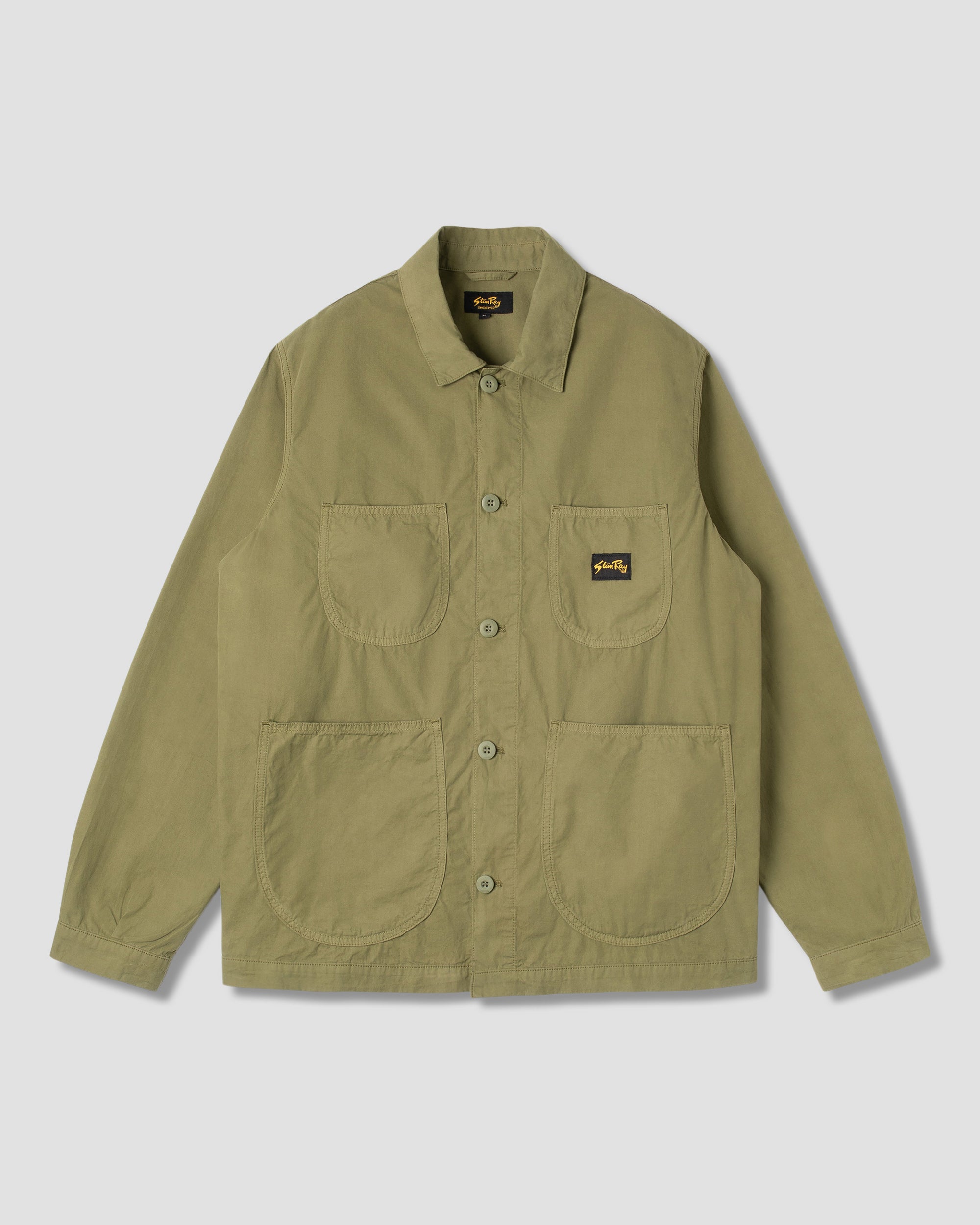 stan-ray-coverall-jacket-arbeitsjacke-olive-poplin-leicht image 1
