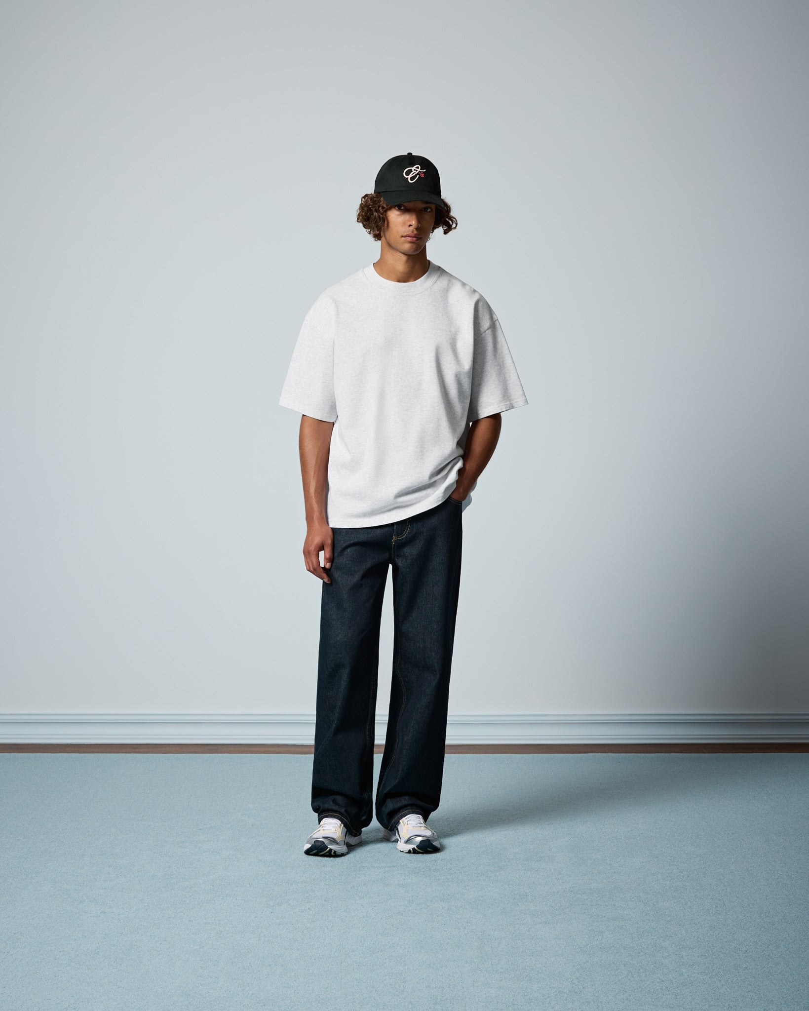eightyfive-signature-t-shirt-ash-grey-oversized-baumwolle image 4