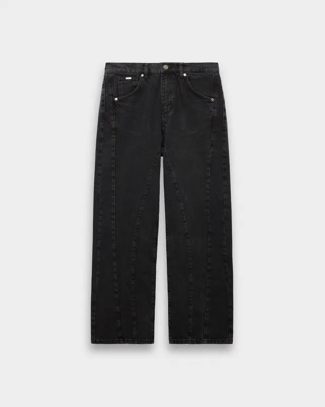 eightyfive-dividing-seam-loose-denim-black-washed image 1
