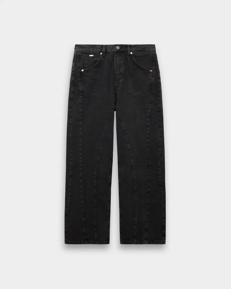 eightyfive-dividing-seam-loose-denim-black-washed image 1