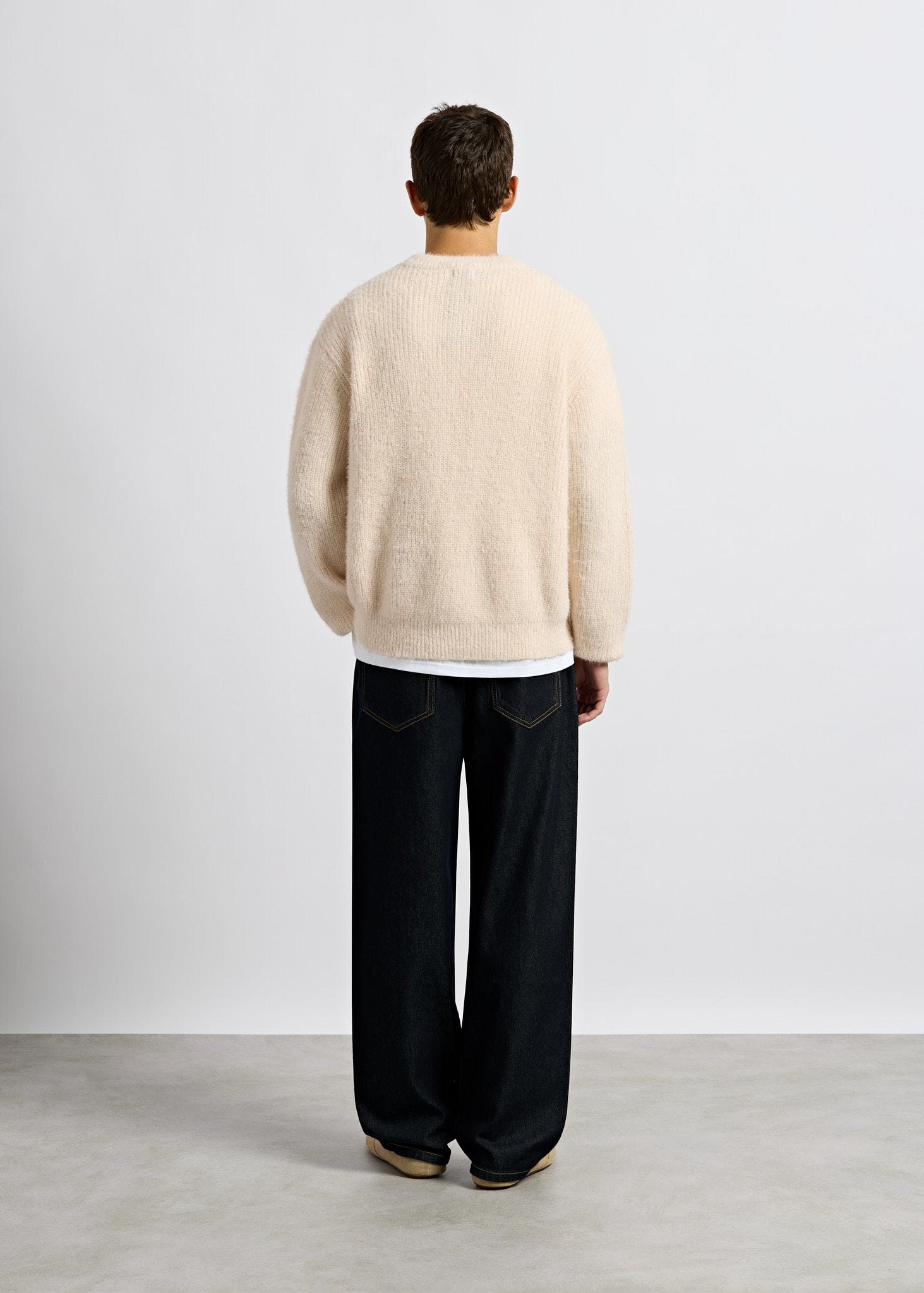 burocs-knitwear-fuzzy-knit-crewneck-pullover-off-white image 5