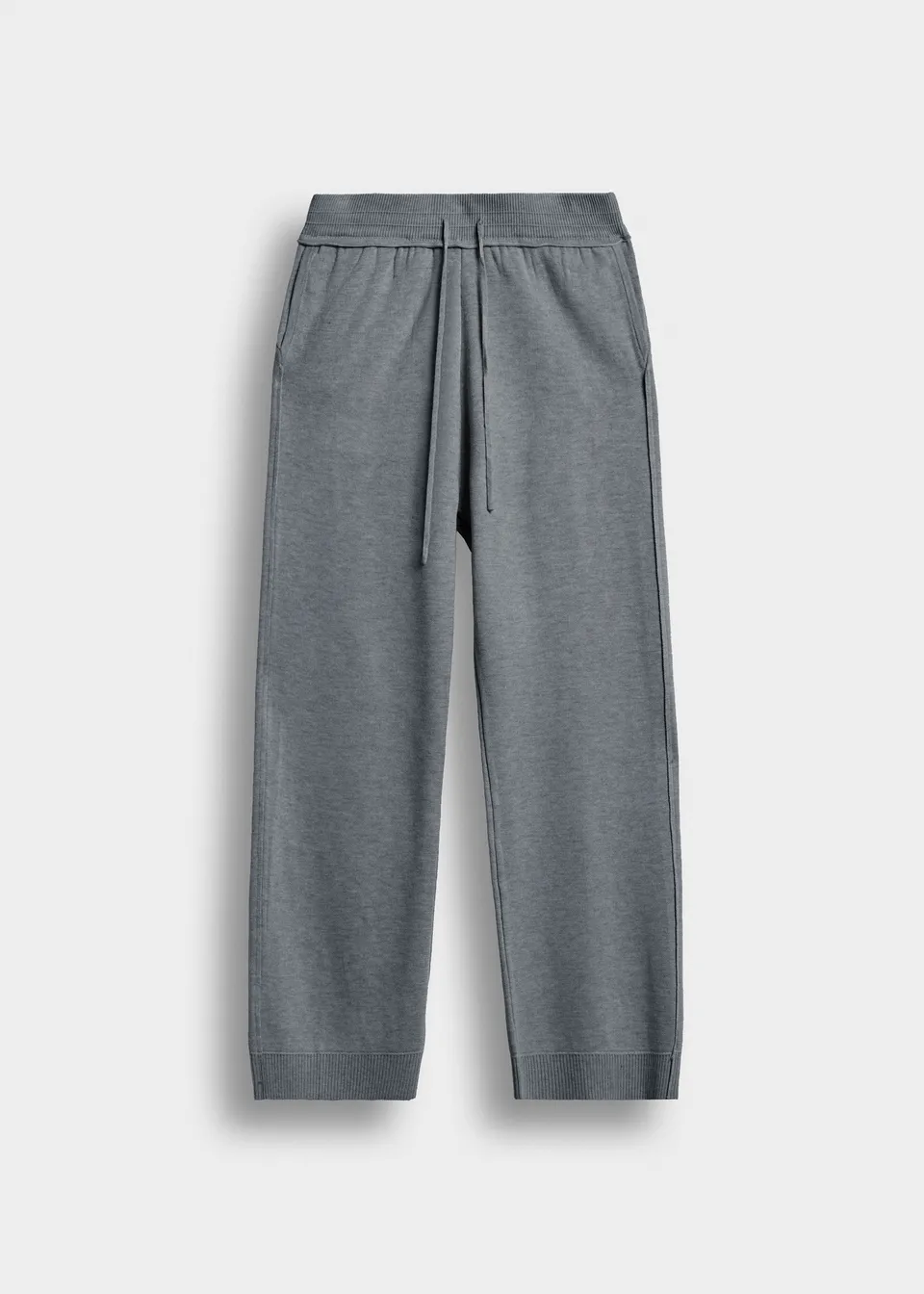 burocs-pants-knit-wide-leg-hose-grau-relaxed-fit image 1