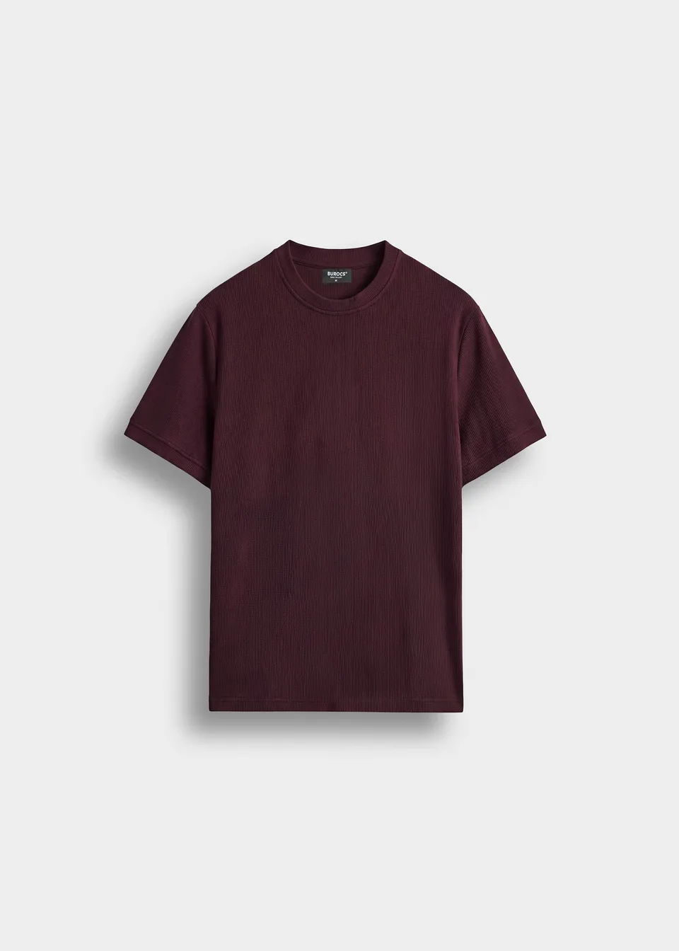 burocs-slim-rib-t-shirt-herren-burgundy-slim-fit-baumwolle image 1
