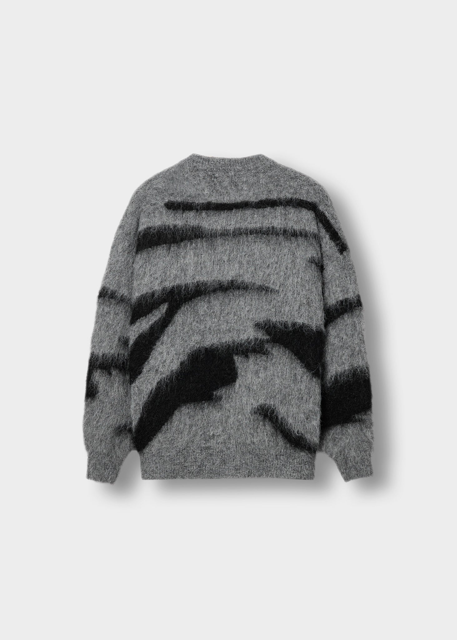 burocs-hairy-monochrome-knit-sweater-strickpullover-grey image 2