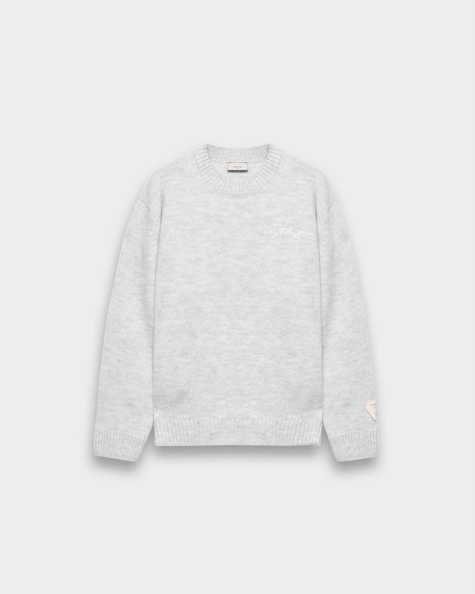 eightyfive-crew-neck-sweater-pullover-light-grey-melange image 1