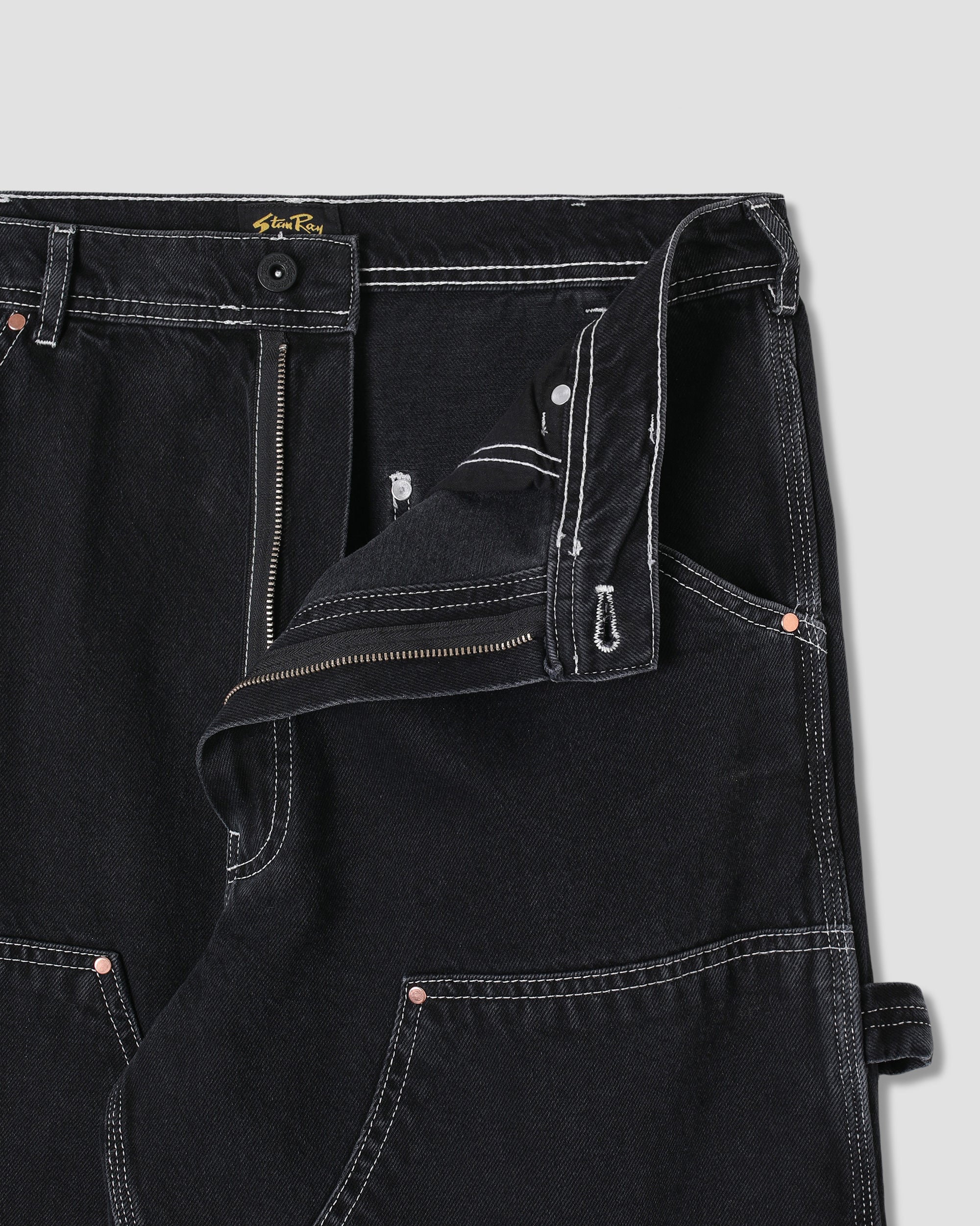 stan-ray-double-knee-pant-arbeitshose-stonewashed-black-denim image 5