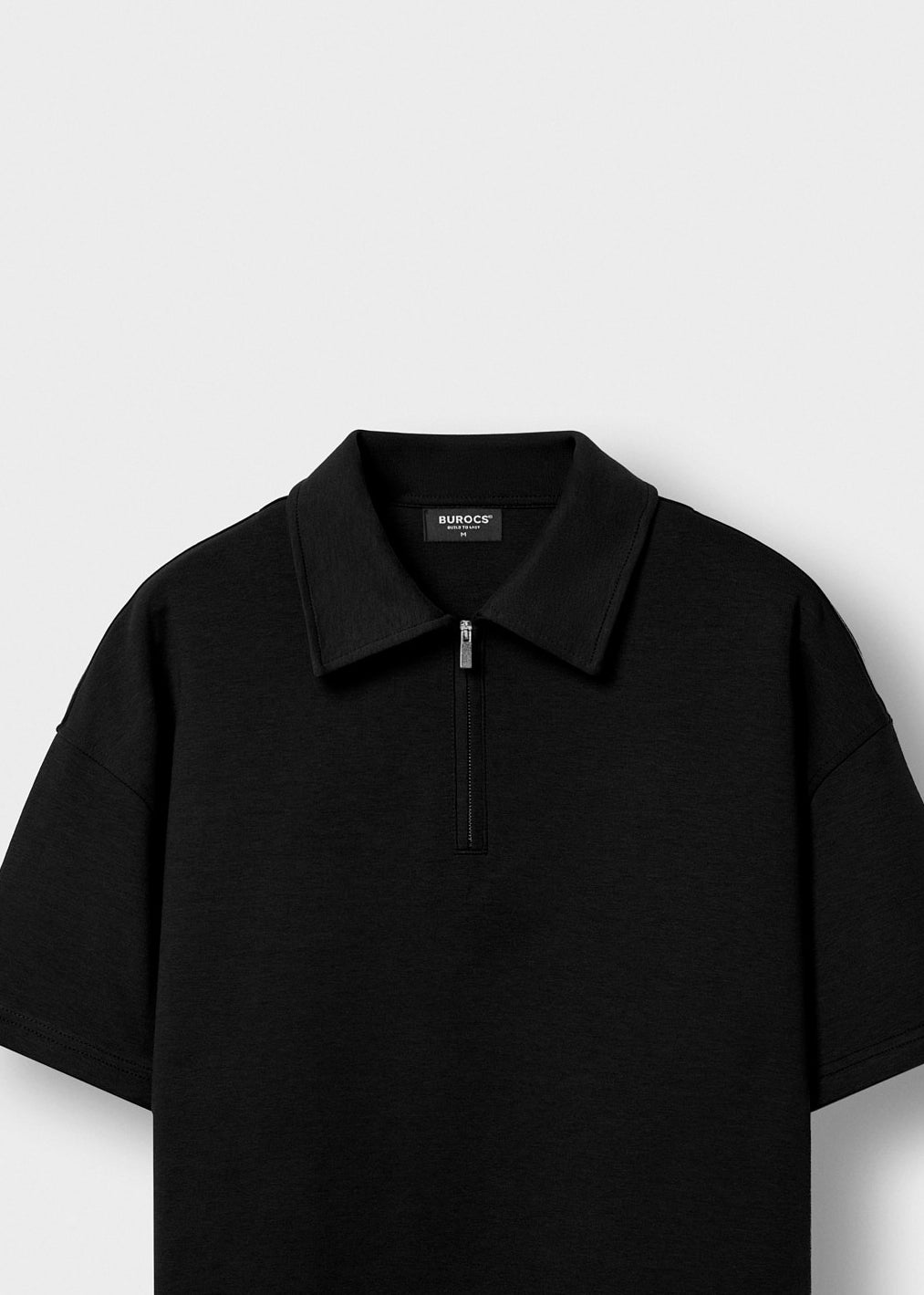 burocs-t-shirts-quarter-zip-t-shirt-poloshirt-schwarz image 3