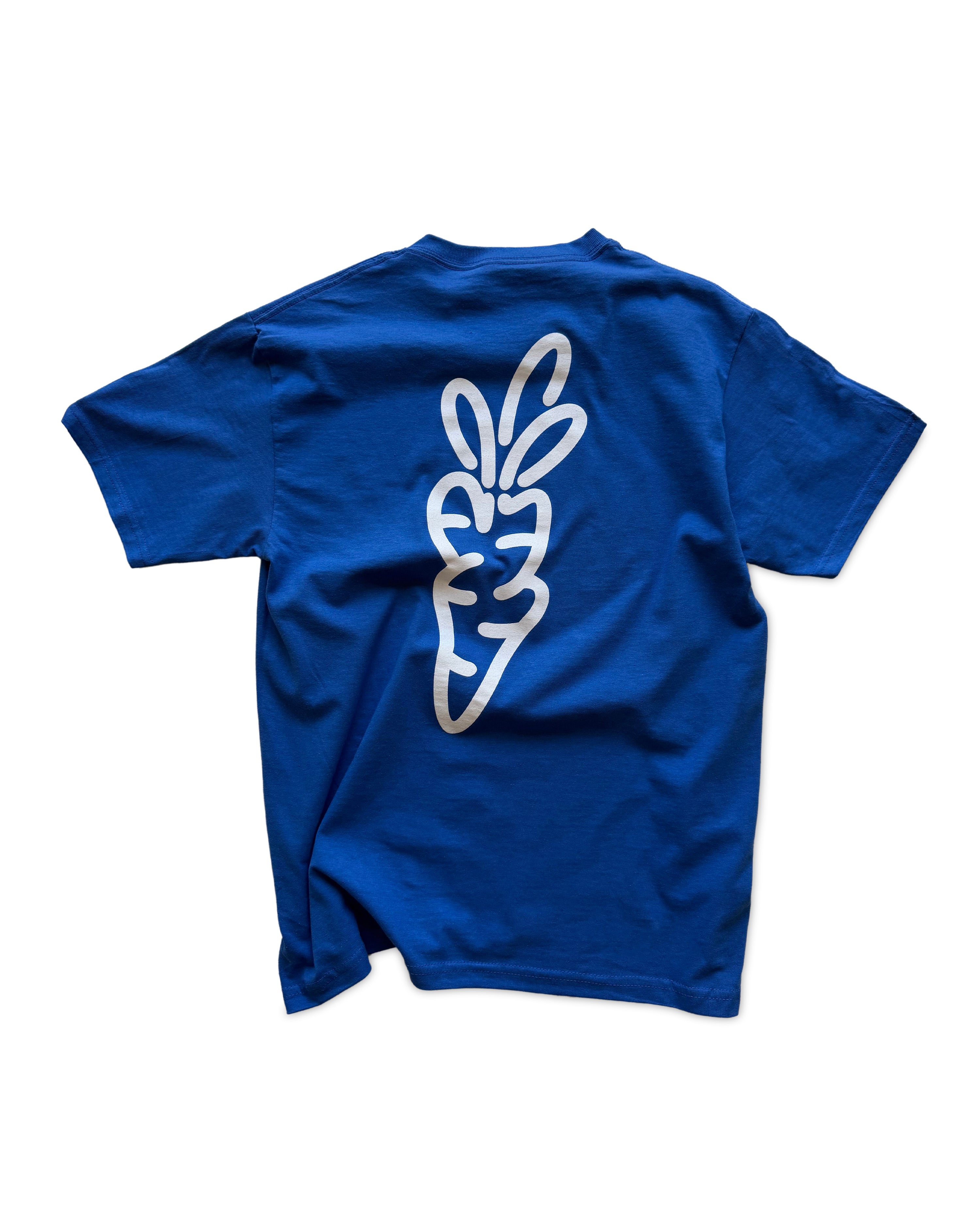 carrots-wordmark-tee-t-shirt-herren-royalblau-baumwolle image 2