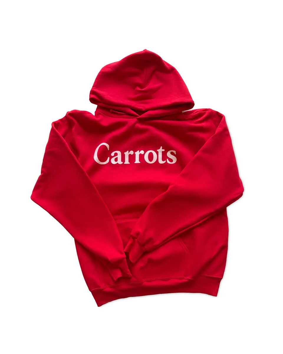 carrots-wordmark-champion-hoodie-rot-baumwolle image 1