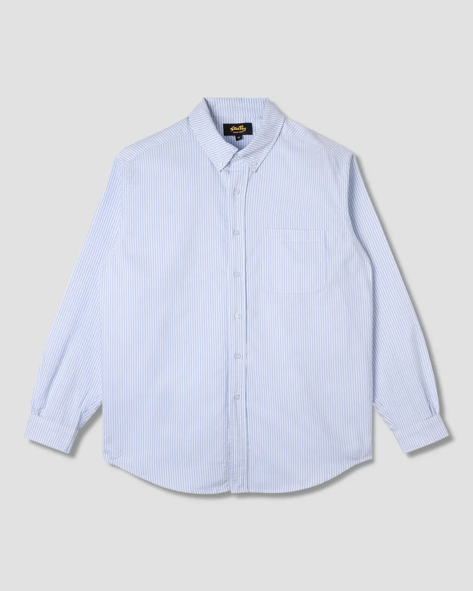 stan-ray-oxford-shirt-hemd-hellblau-streifen-baumwolle image 1