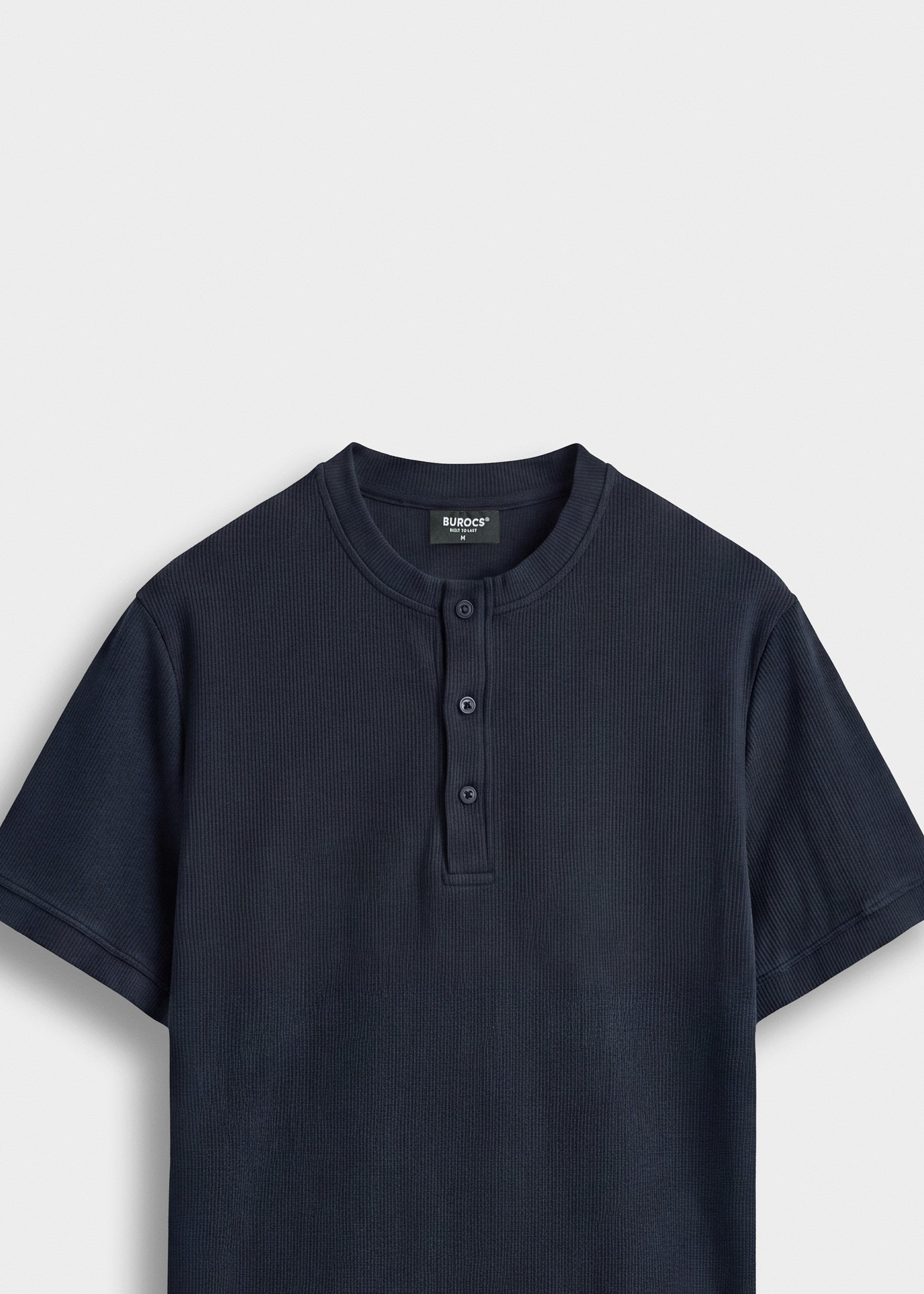 burocs-t-shirts-rib-henley-t-shirt-navy-slim-baumwolle image 3