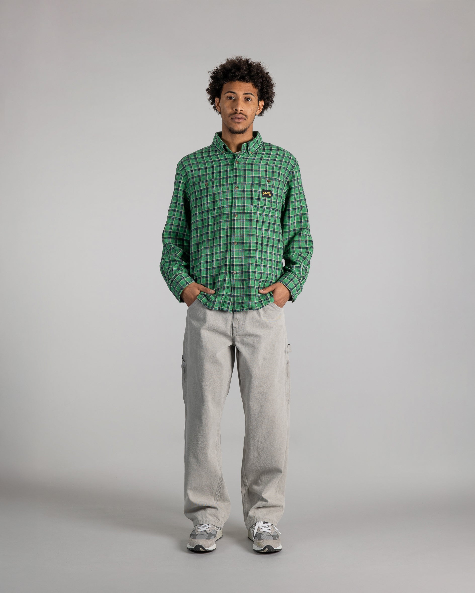 stan-ray-flannel-shirt-flanellhemd-summer-green-plaid-herren image 3