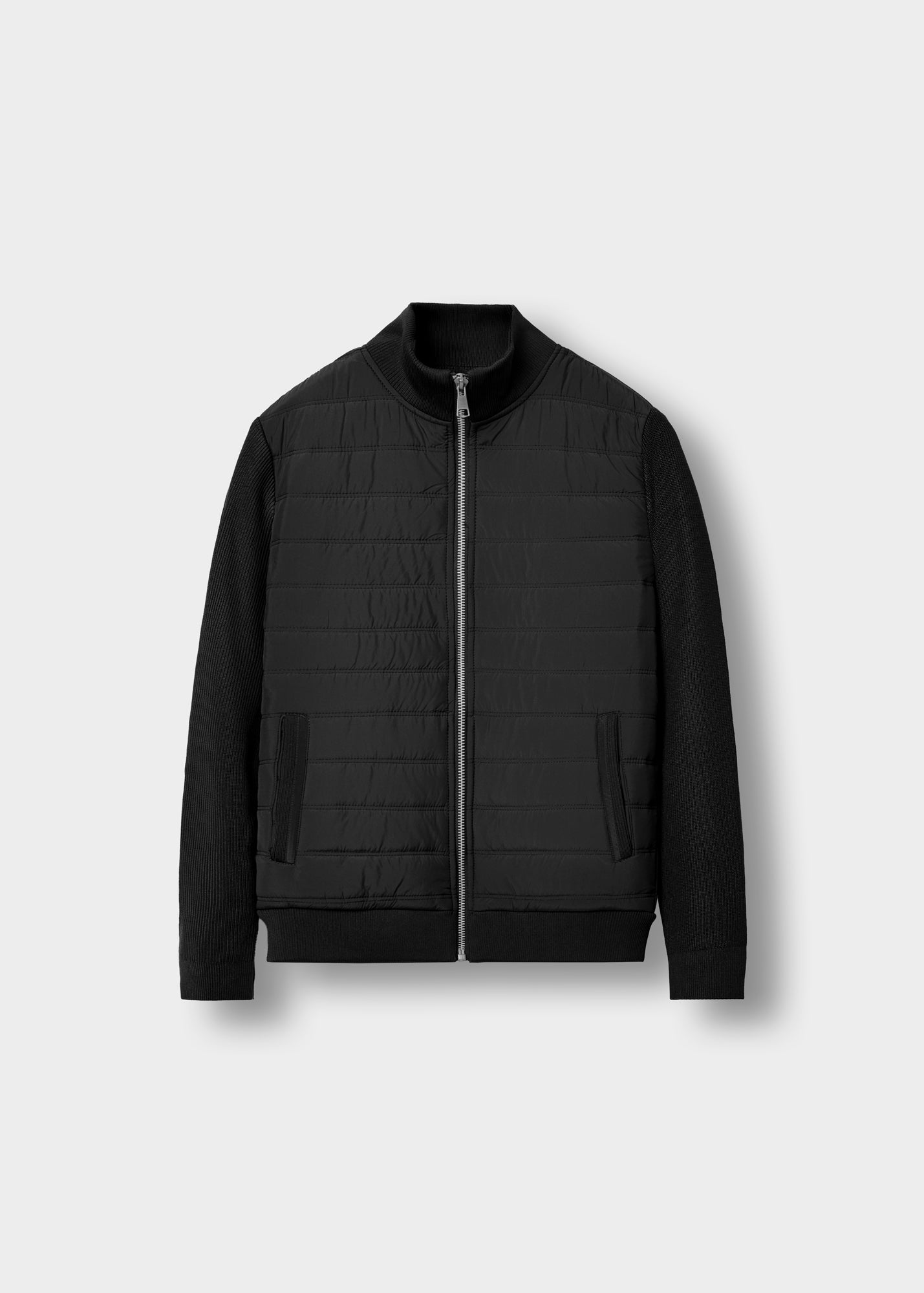 burocs-contrast-padded-jacket-steppjacke-schwarz image 1