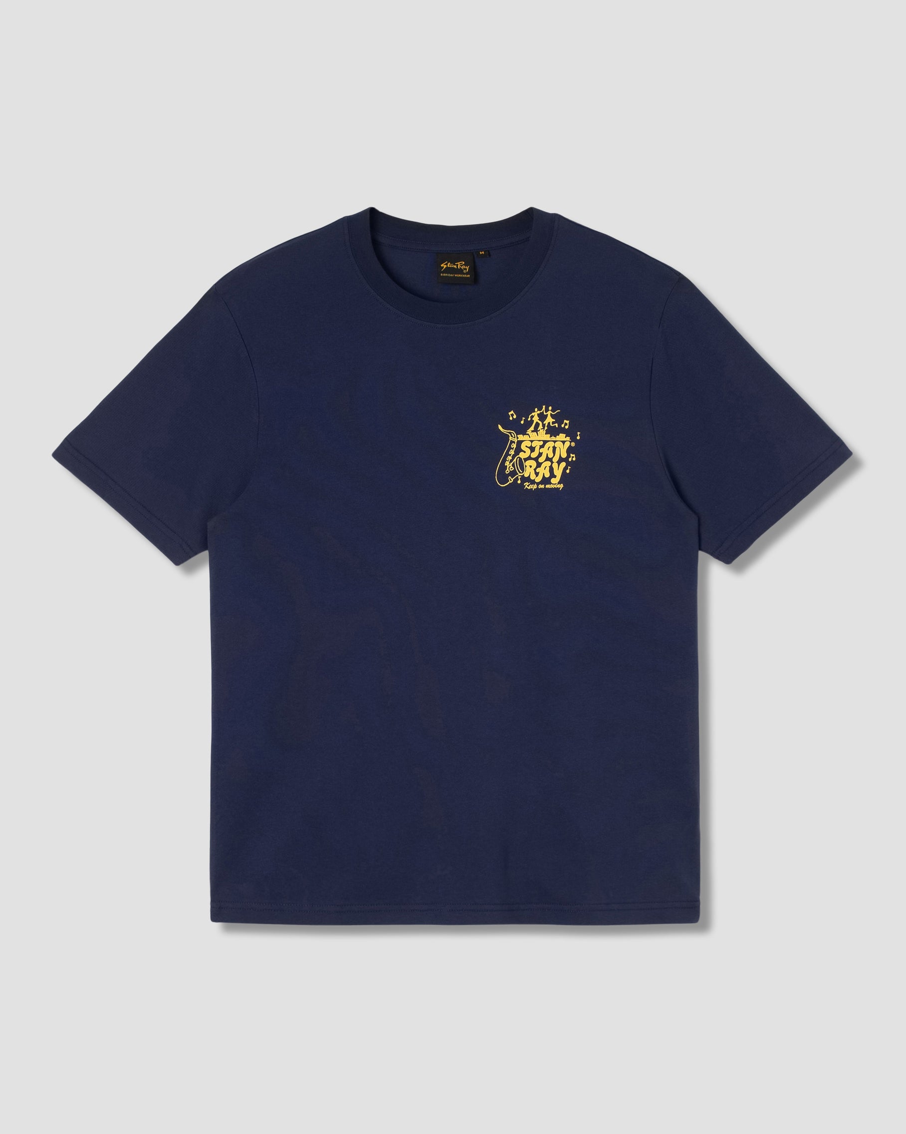 stan-ray-movin-tee-navy-t-shirt-brustprint-baumwolle image 1