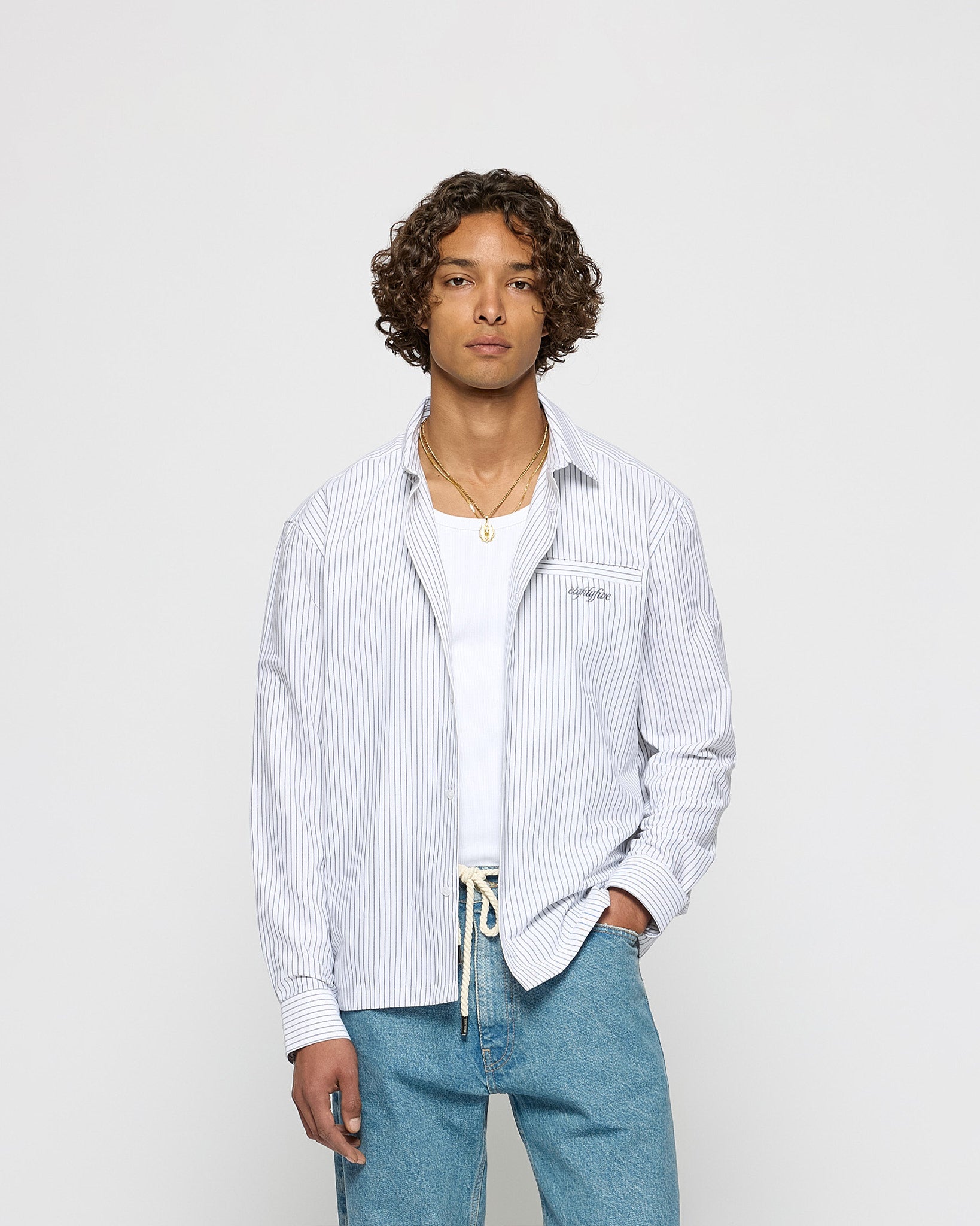 eightyfive-longsleeve-striped-shirt-white-striped-regular-fit image 3