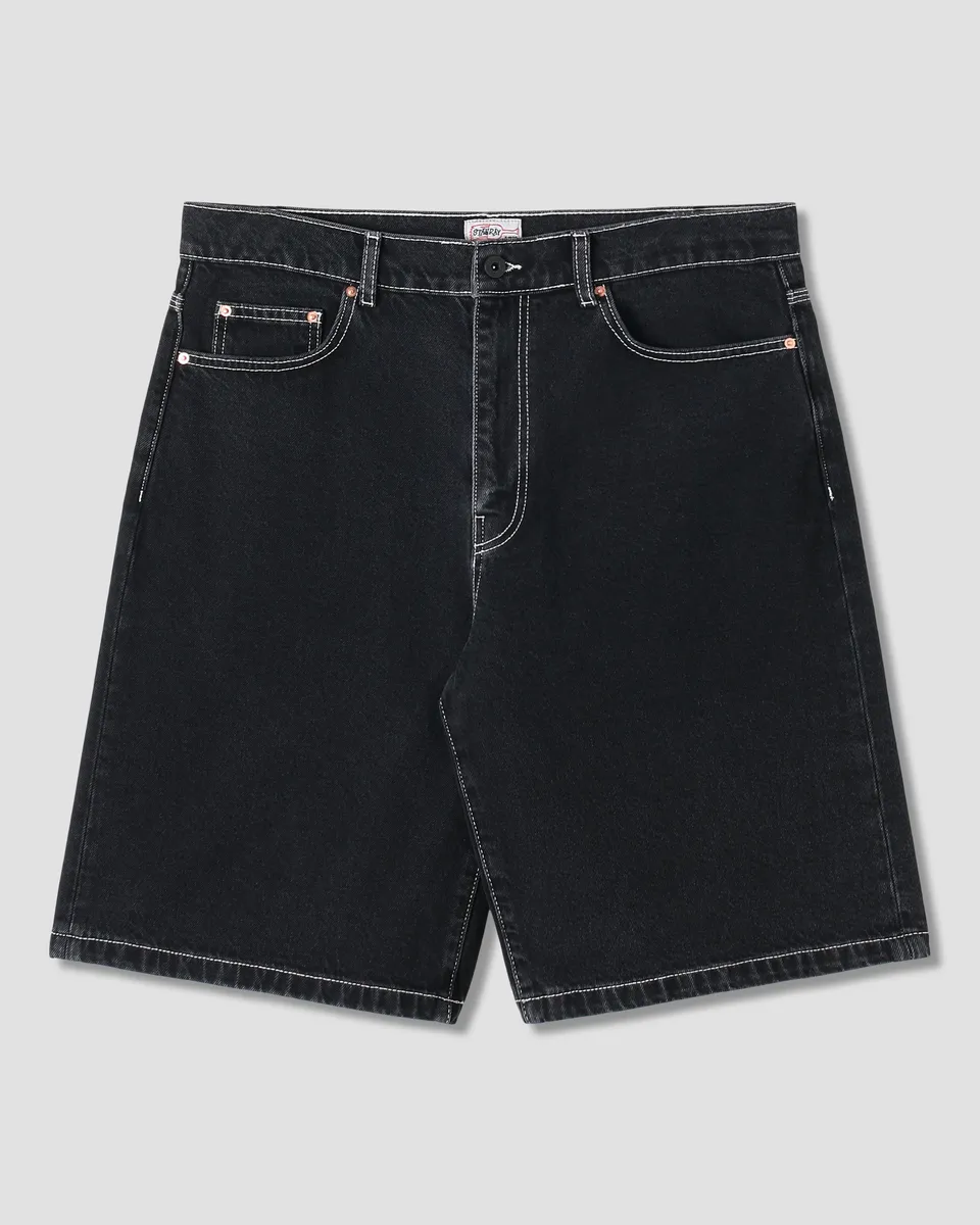 stan-ray-wide-5-short-jeansshorts-stonewashed-black-denim image 1