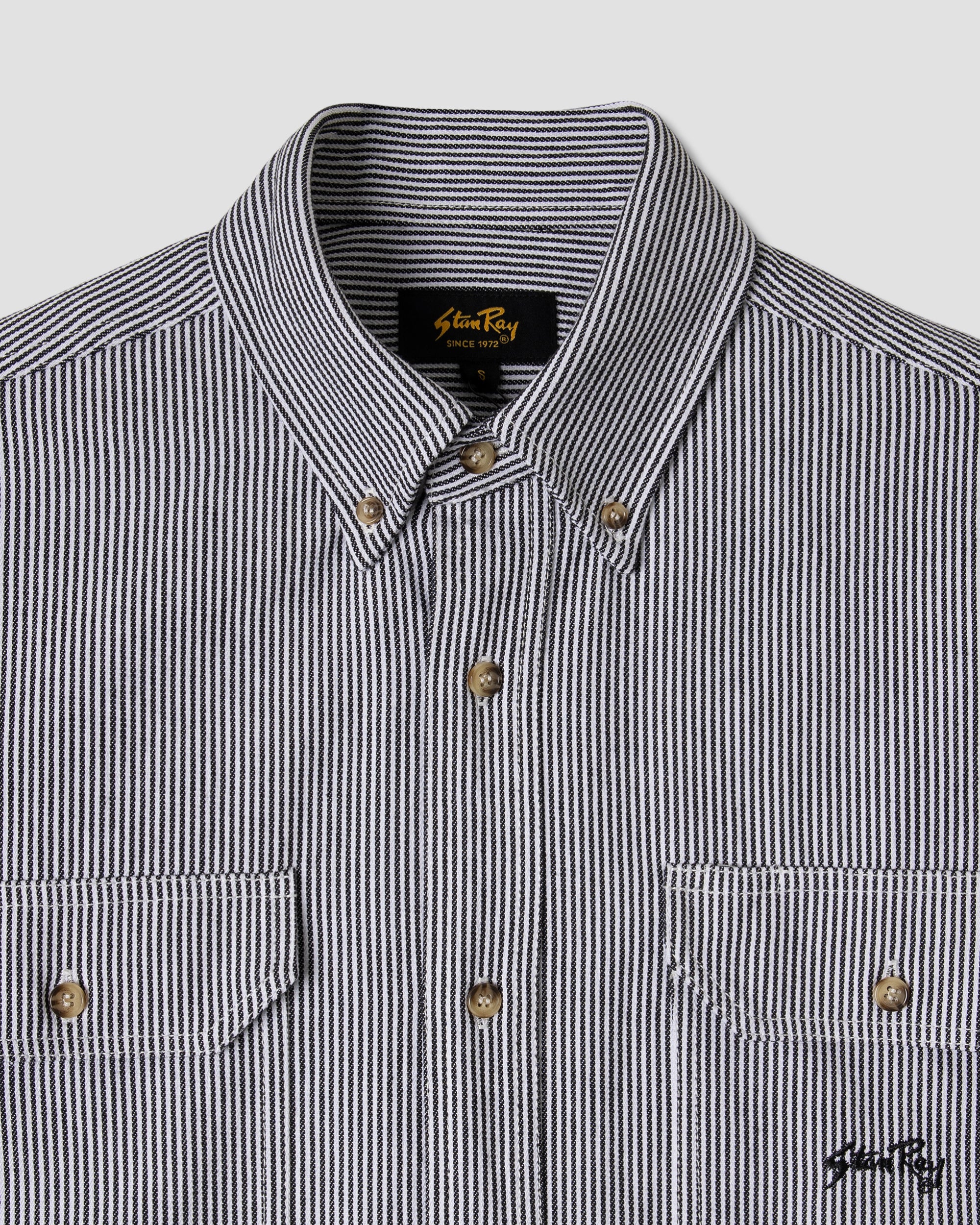 stan-ray-work-shirt-hemd-aged-hickory-stripe-baumwolle image 3