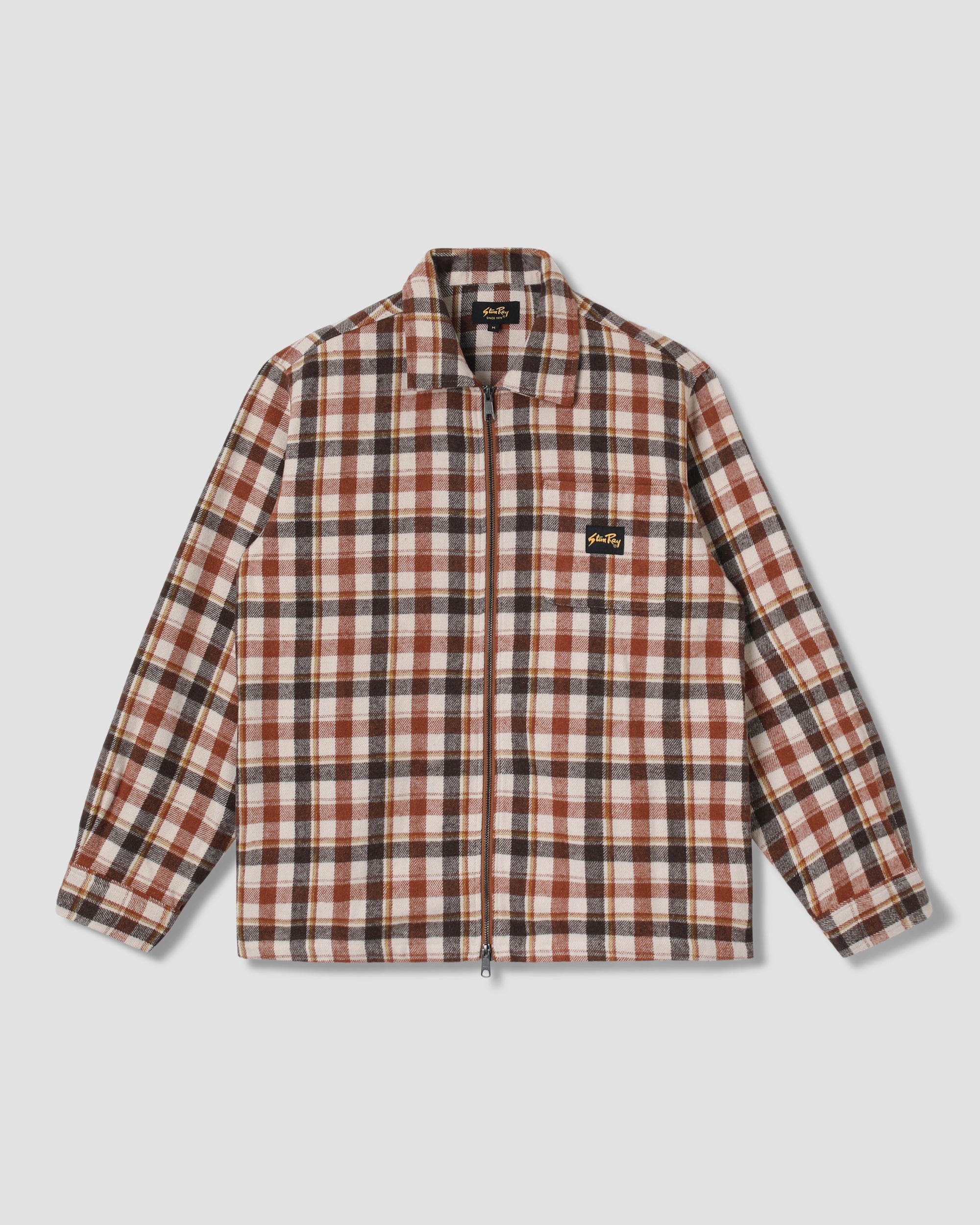 stan-ray-zip-shirt-hemd-tan-plaid-kariert image 1