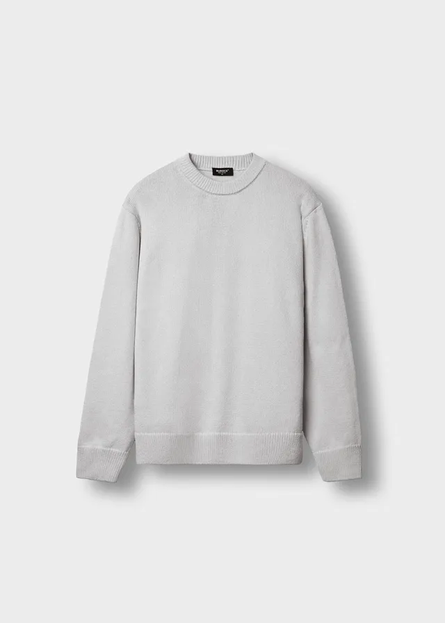 burocs-cotton-crewneck-sweater-light-grey-m-baumwolle image 1