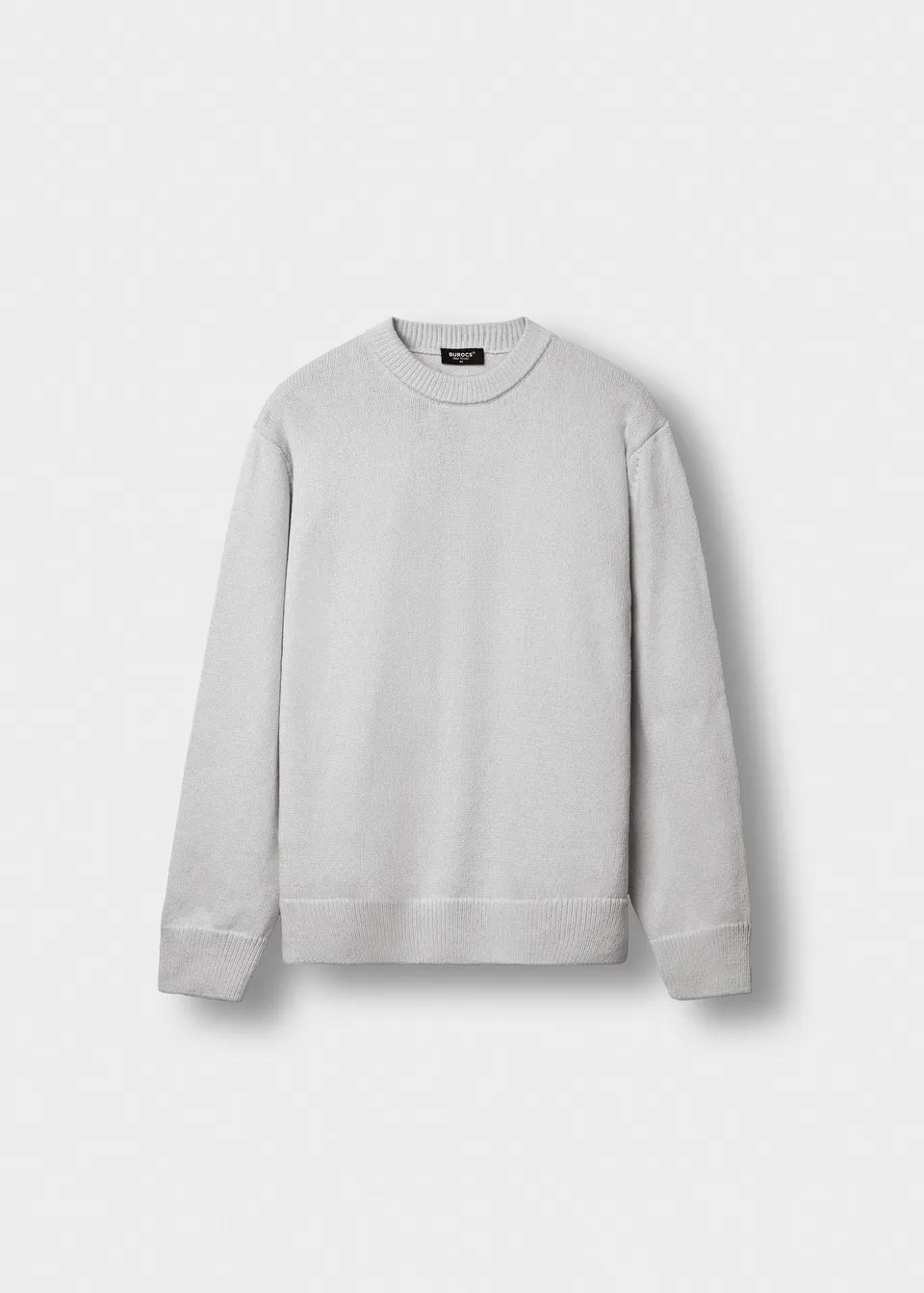 burocs-cotton-crewneck-sweater-light-grey-m-baumwolle image 1