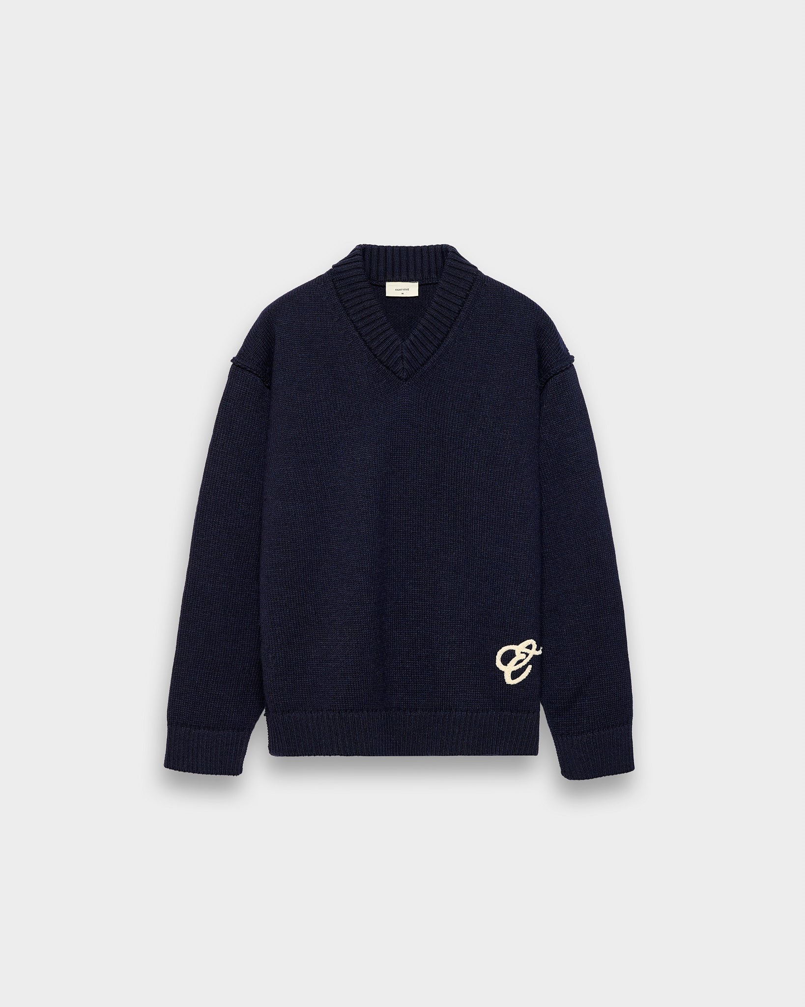 eightyfive-wool-blend-v-neck-pullover-navy-wolle image 1
