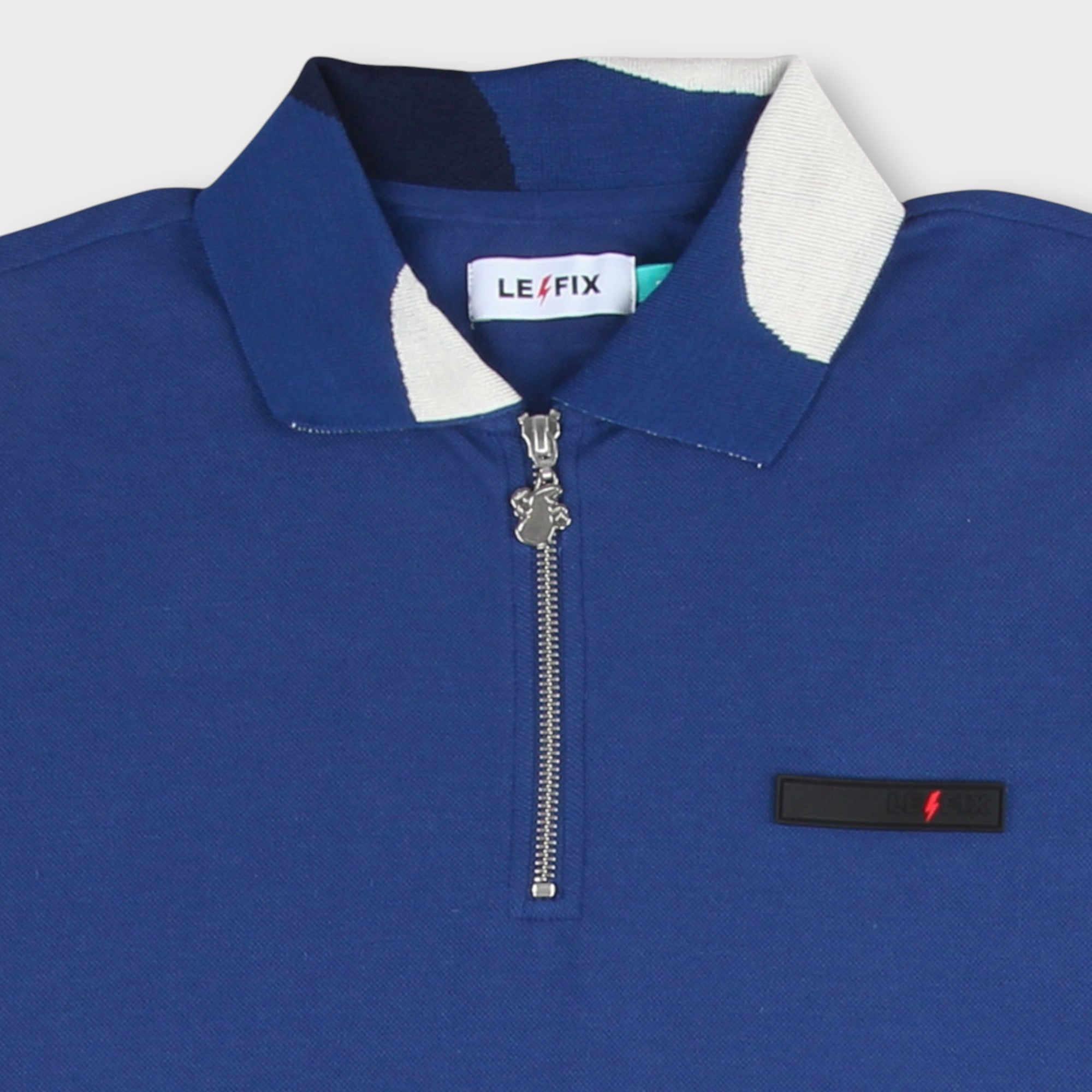 le-fix-drip-polo-poloshirt-blau-bio-baumwolle image 4