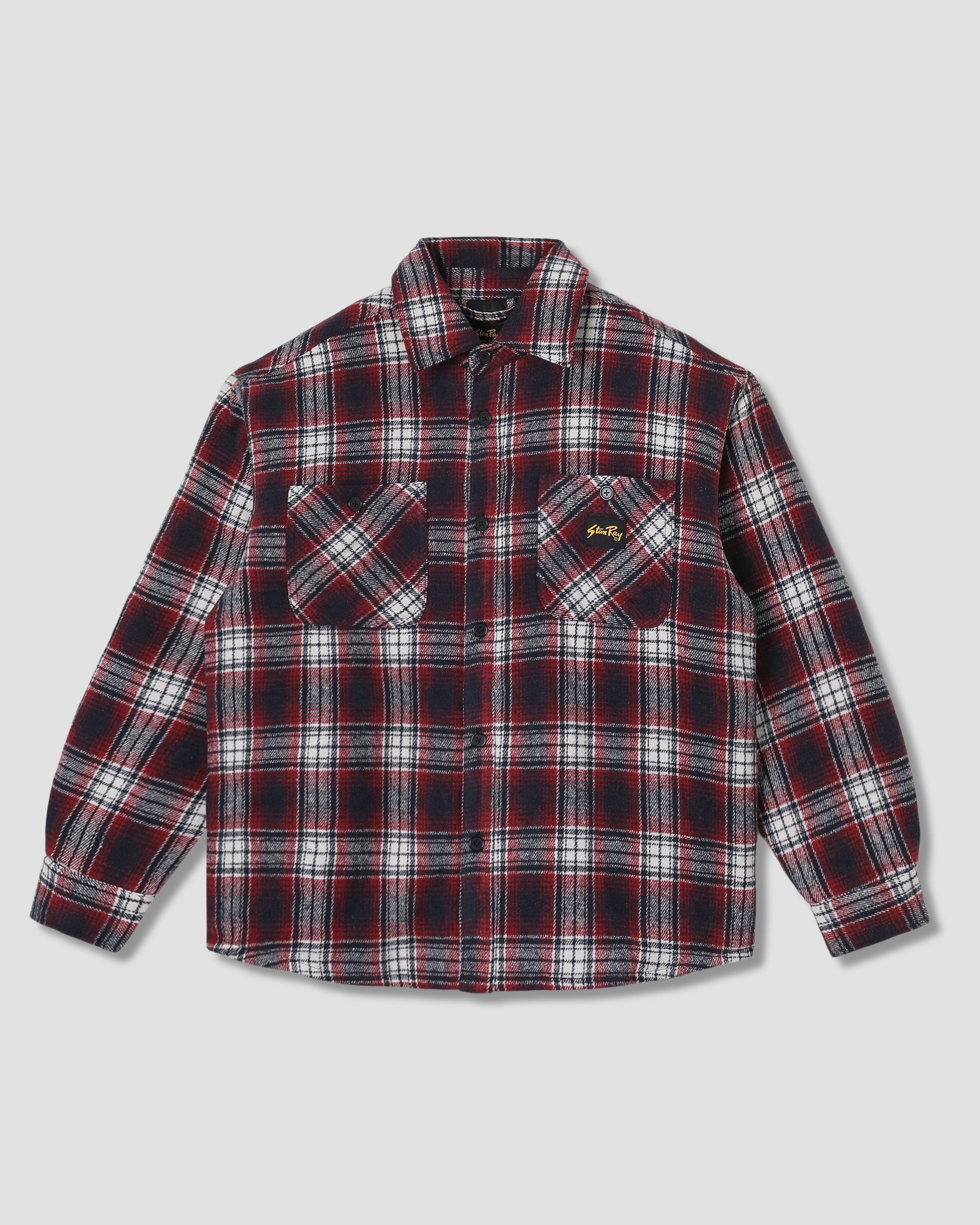 stan-ray-quilted-overshirt-rot-plaid-wattiert image 1