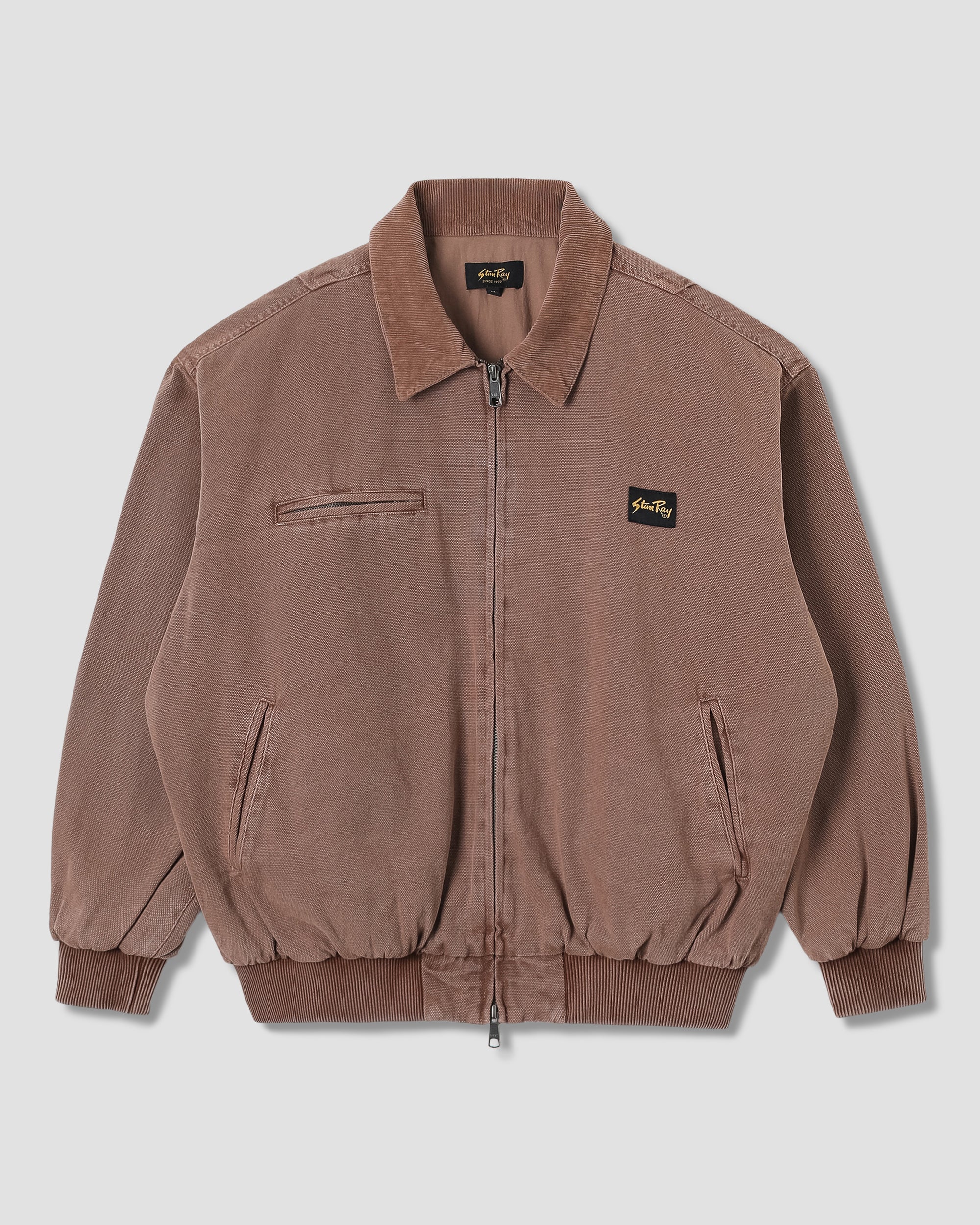 stan-ray-roughneck-collared-bomber-jacke-washed-acorn-baumwolle image 1